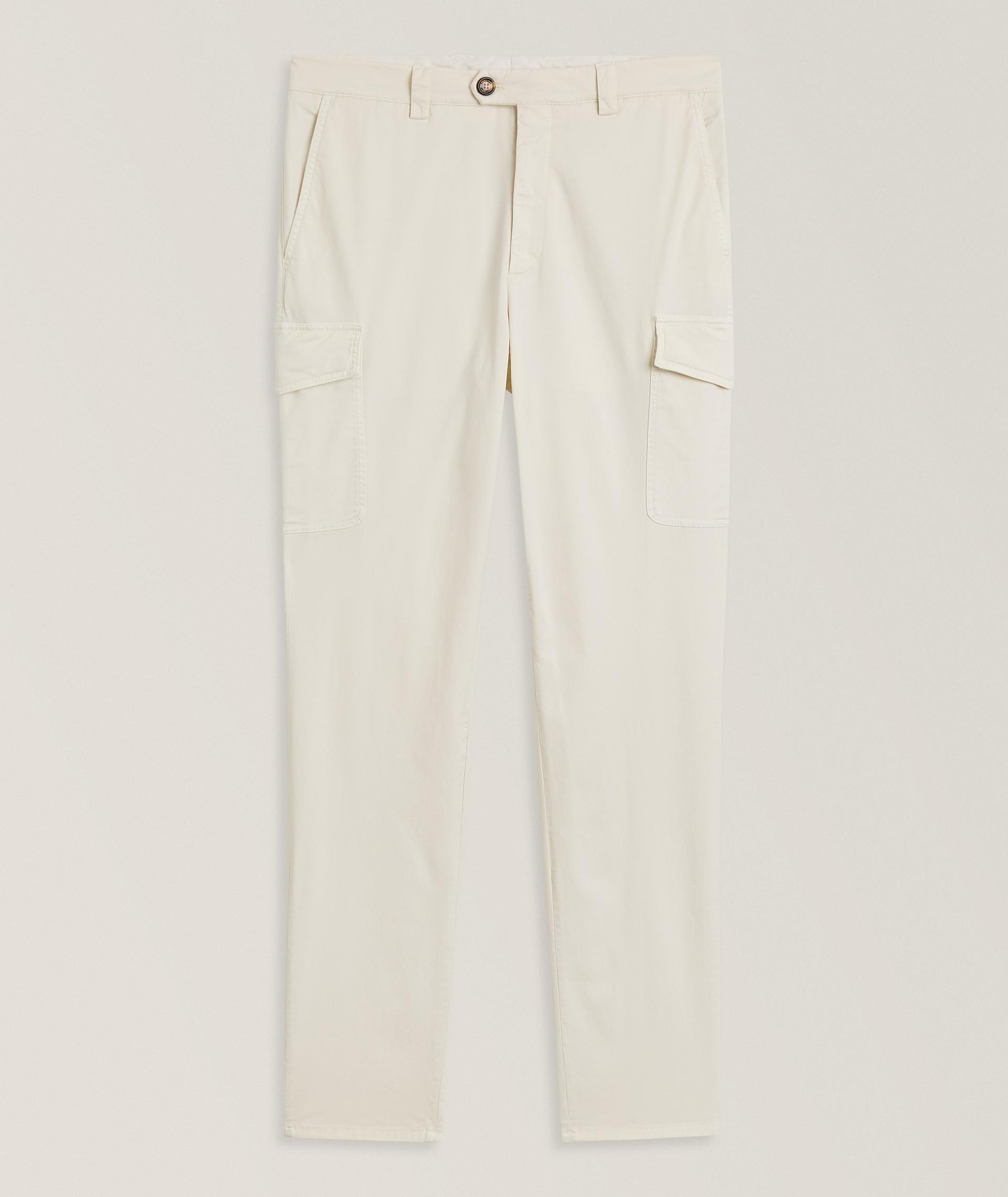 Pantalon cargo en coton extensible image 0