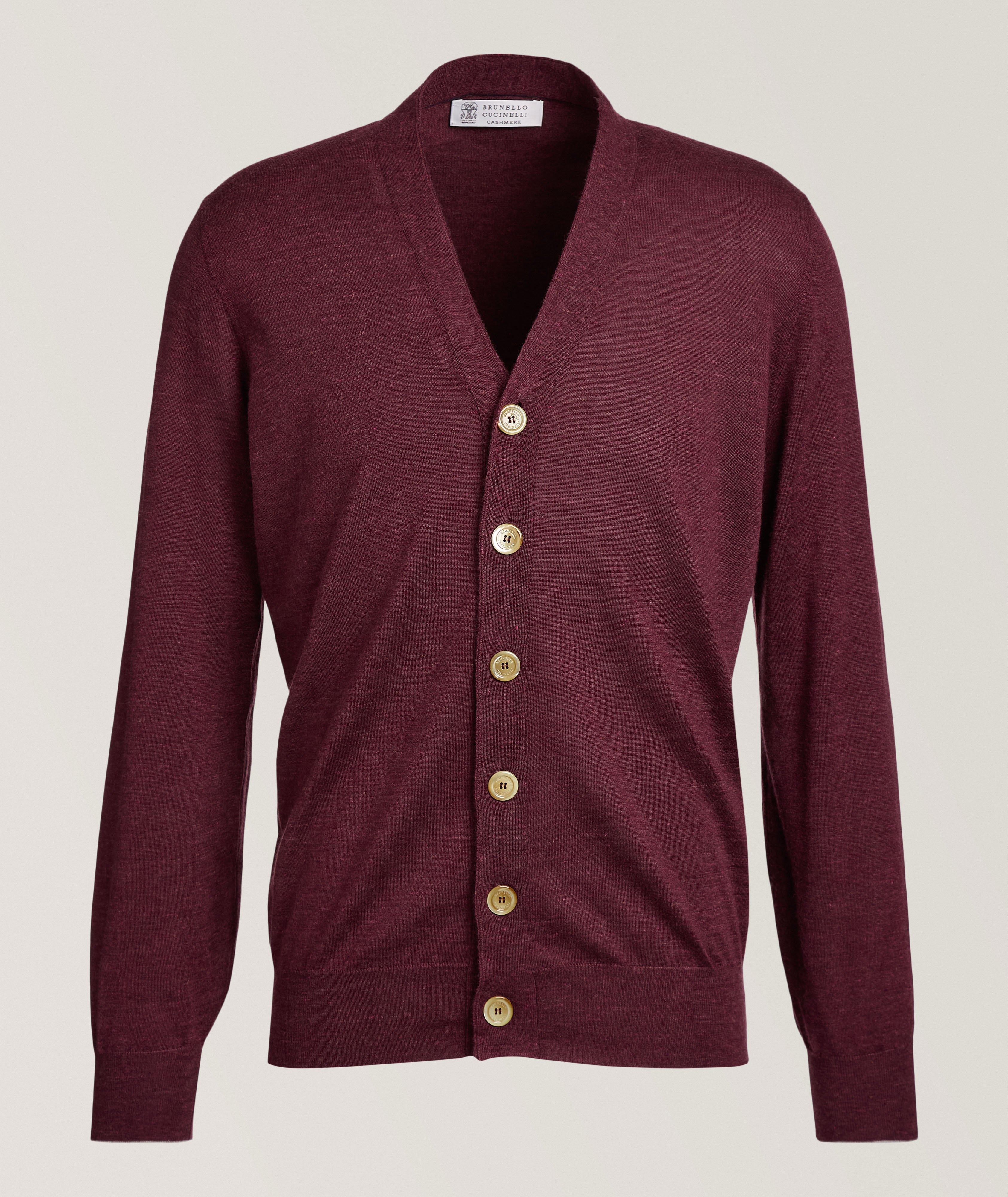 Brunello Cucinelli Cardigan en cachemire, en soie et en lin