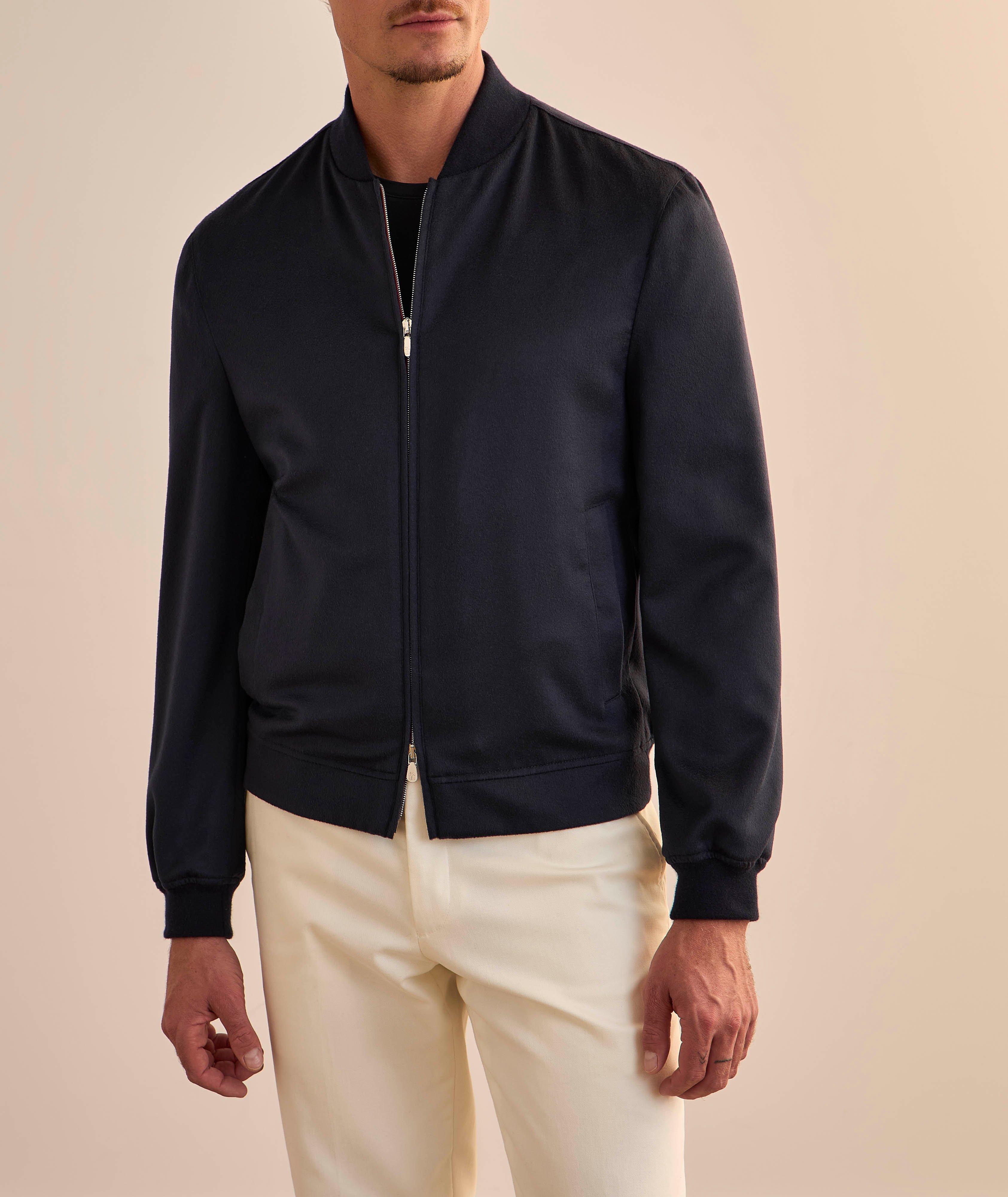 Cashmere-Silk Flannel Bomber image 1