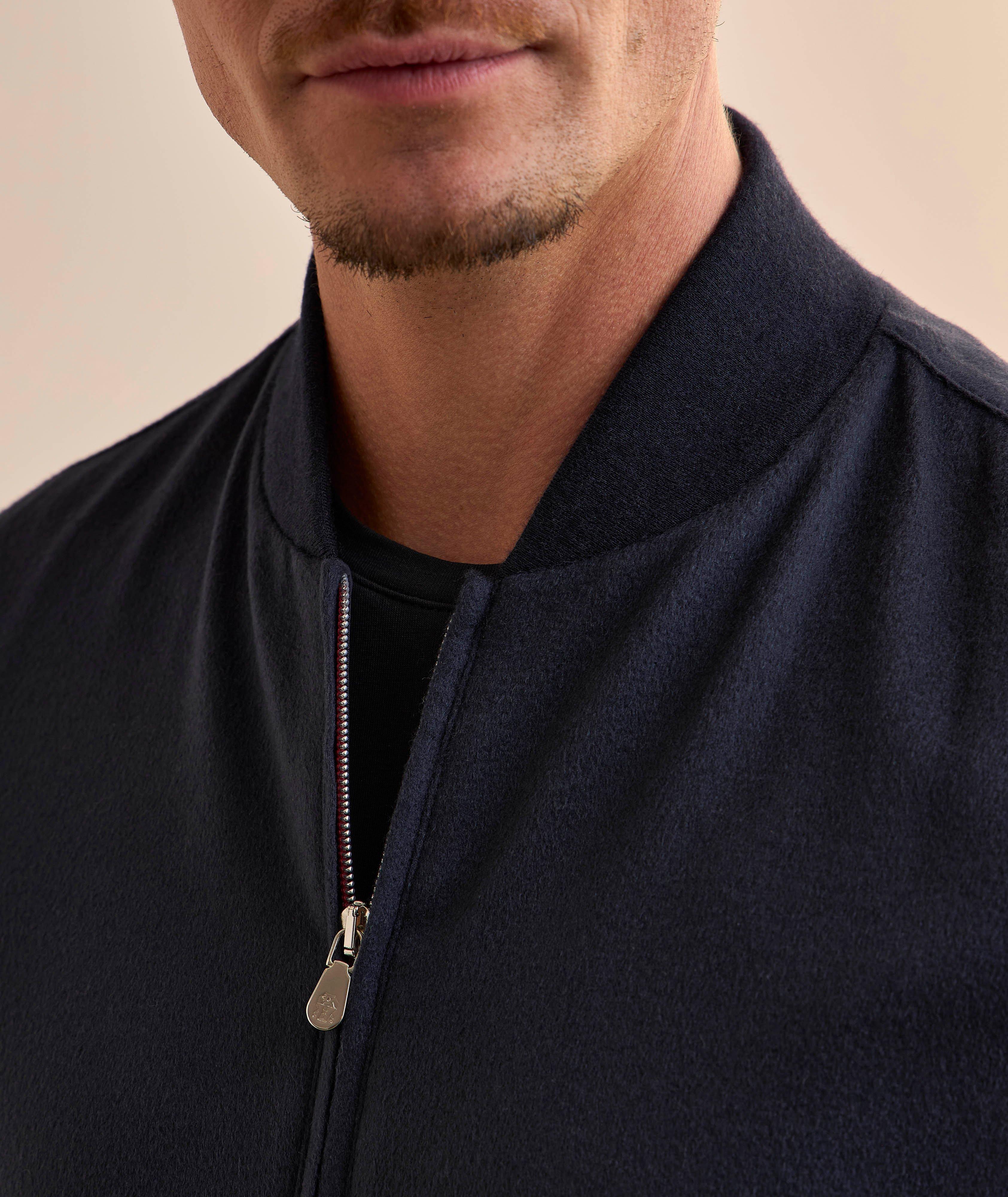 Cashmere-Silk Flannel Bomber image 3