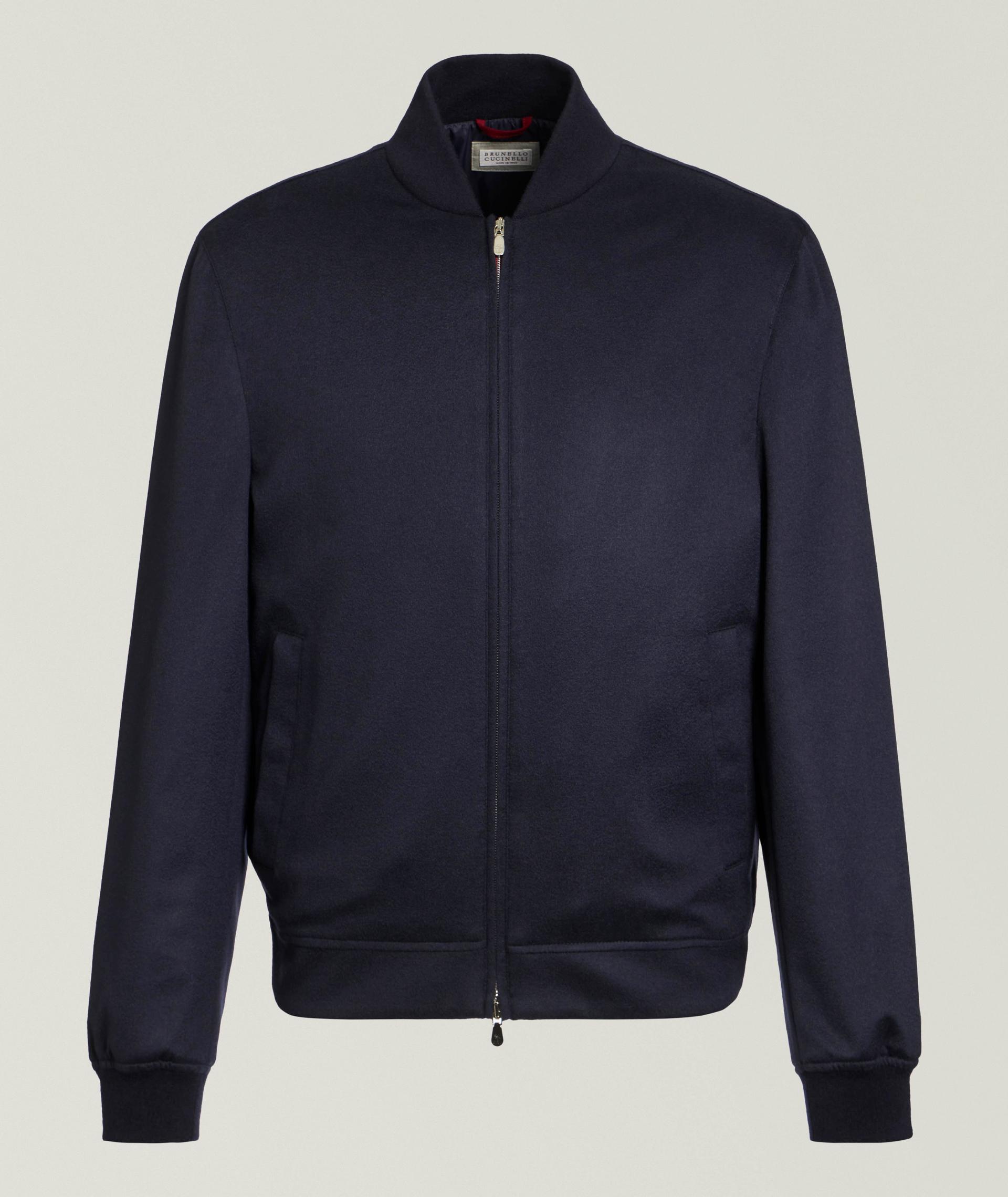 Bomber en flanelle de cachemire et soie image 0