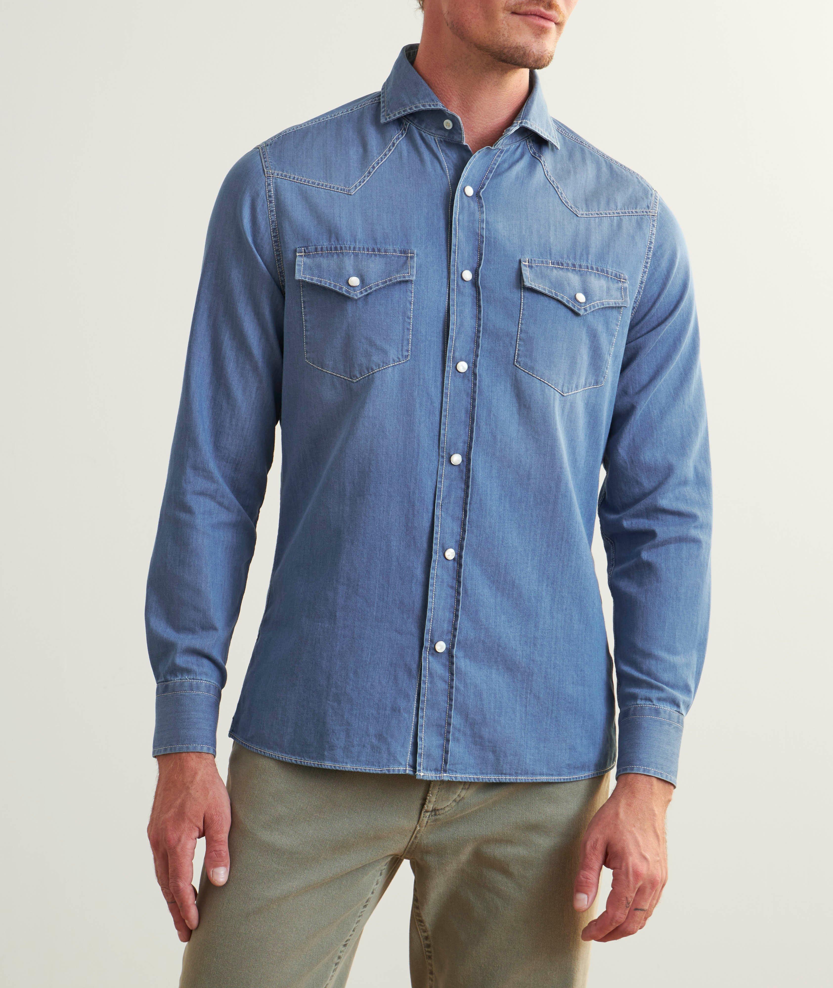 Chemise de style western en denim image 1