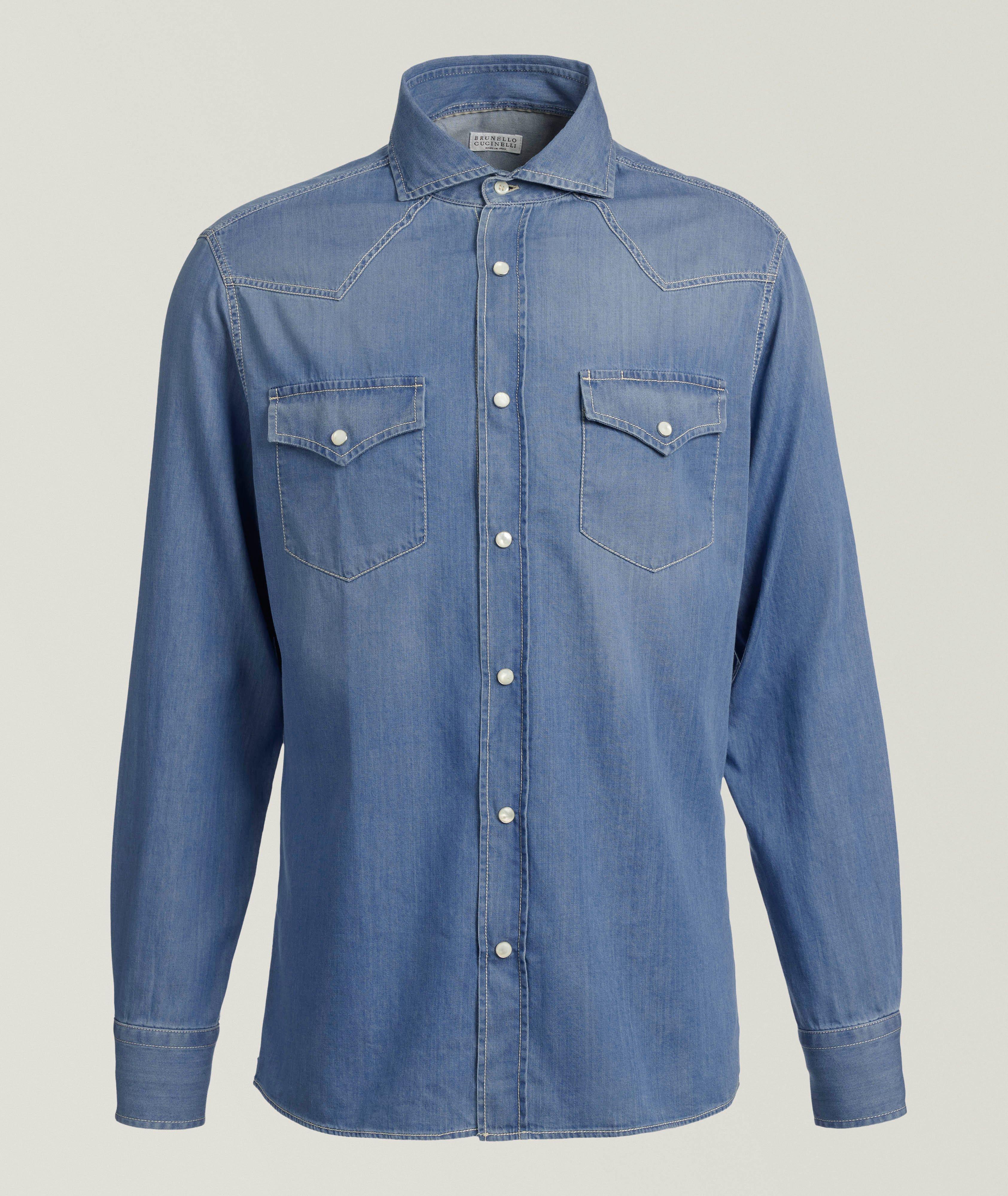 Chemise de style western en denim image 0