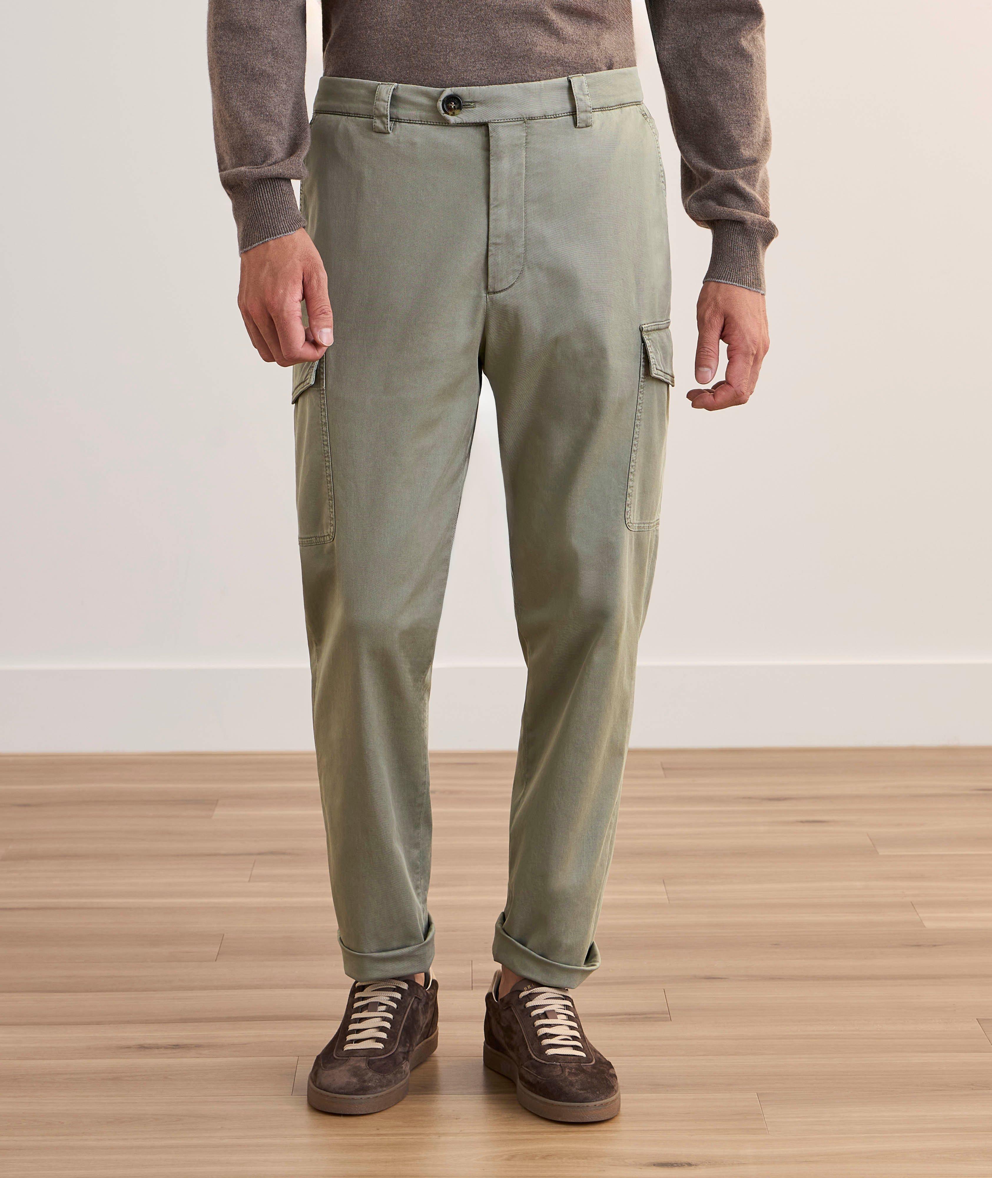 Garment Dyed Cotton Cargo Pants image 1