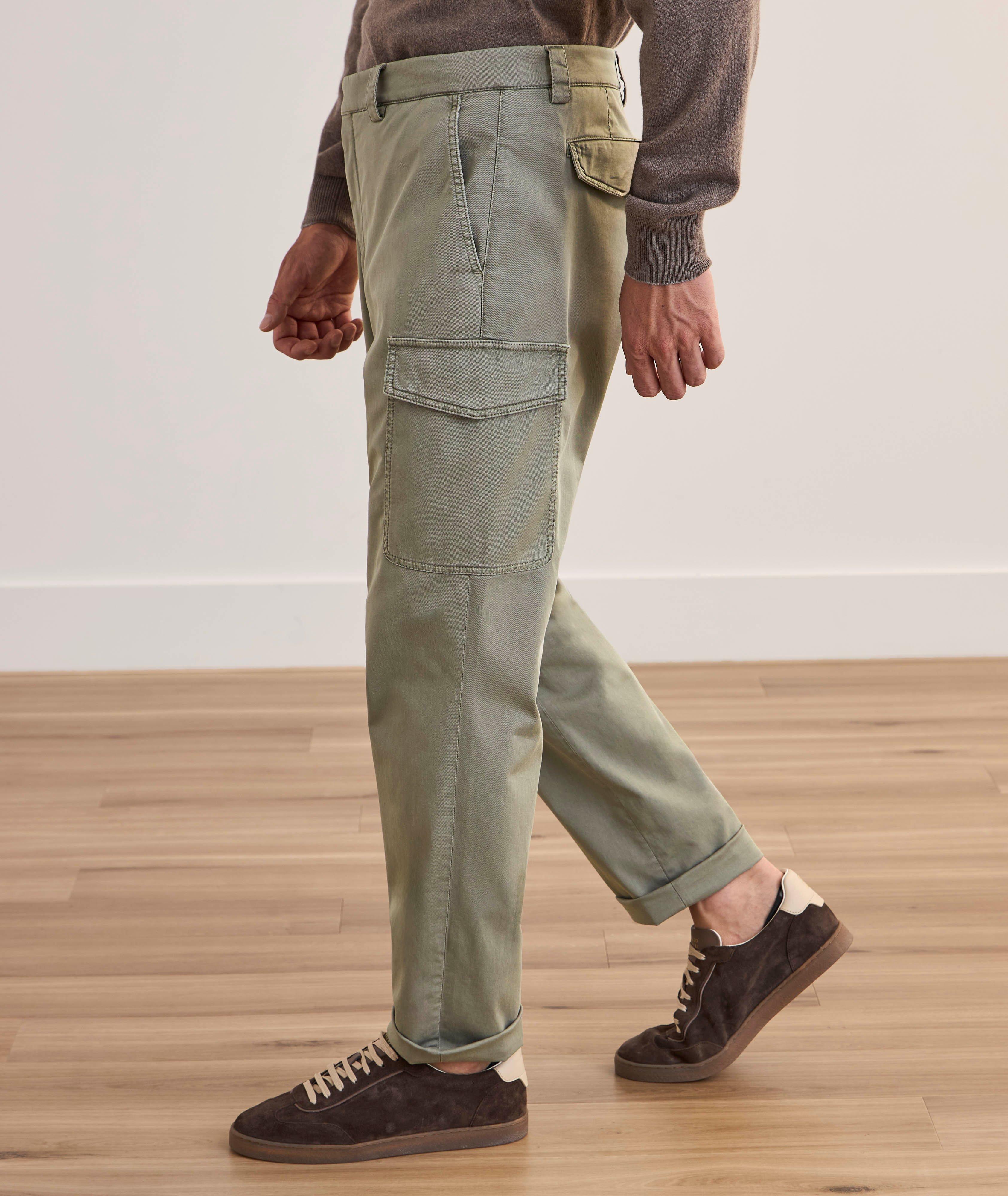 Garment Dyed Cotton Cargo Pants image 3