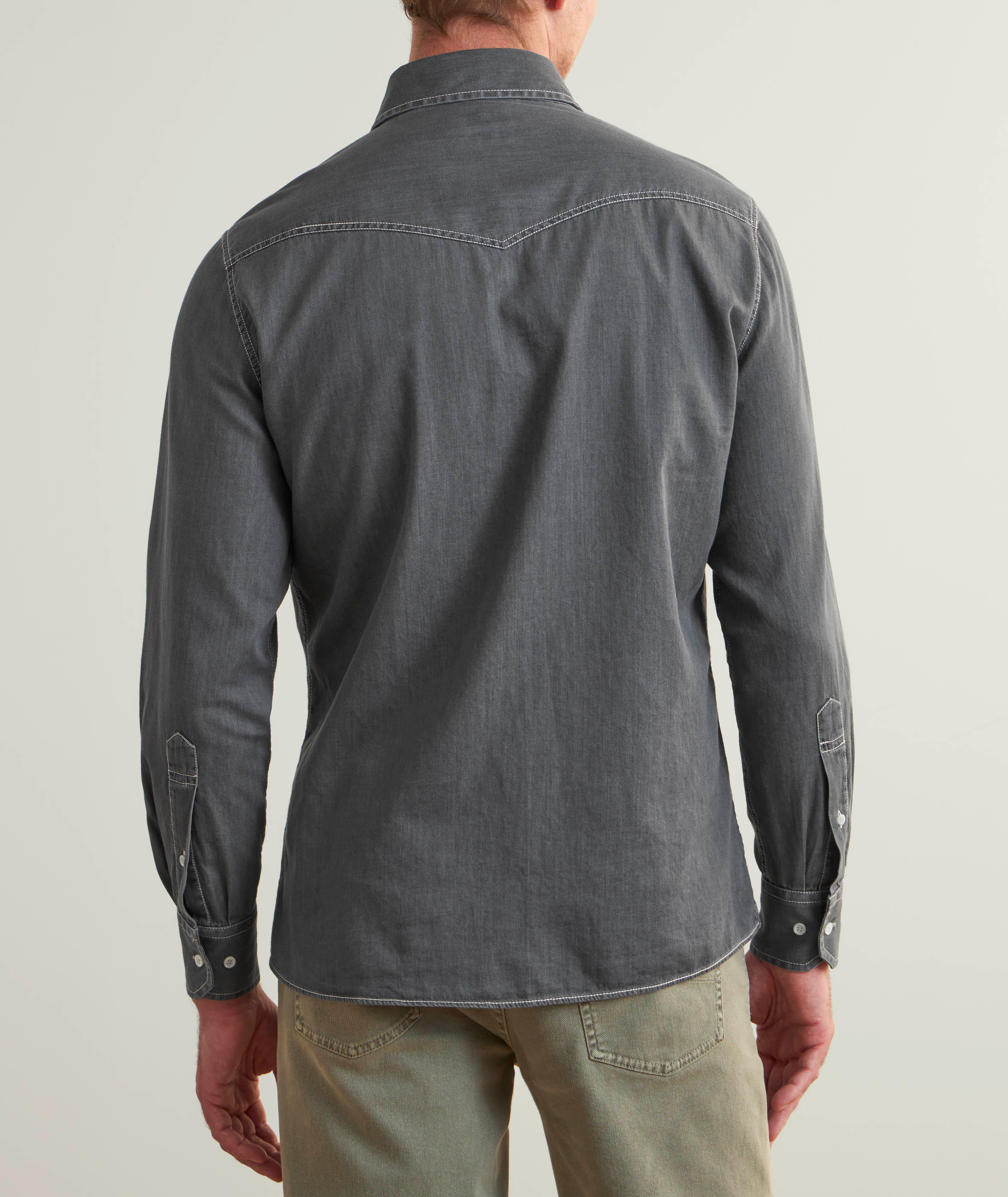 Easy-Fit Denim Western Shirt image 2