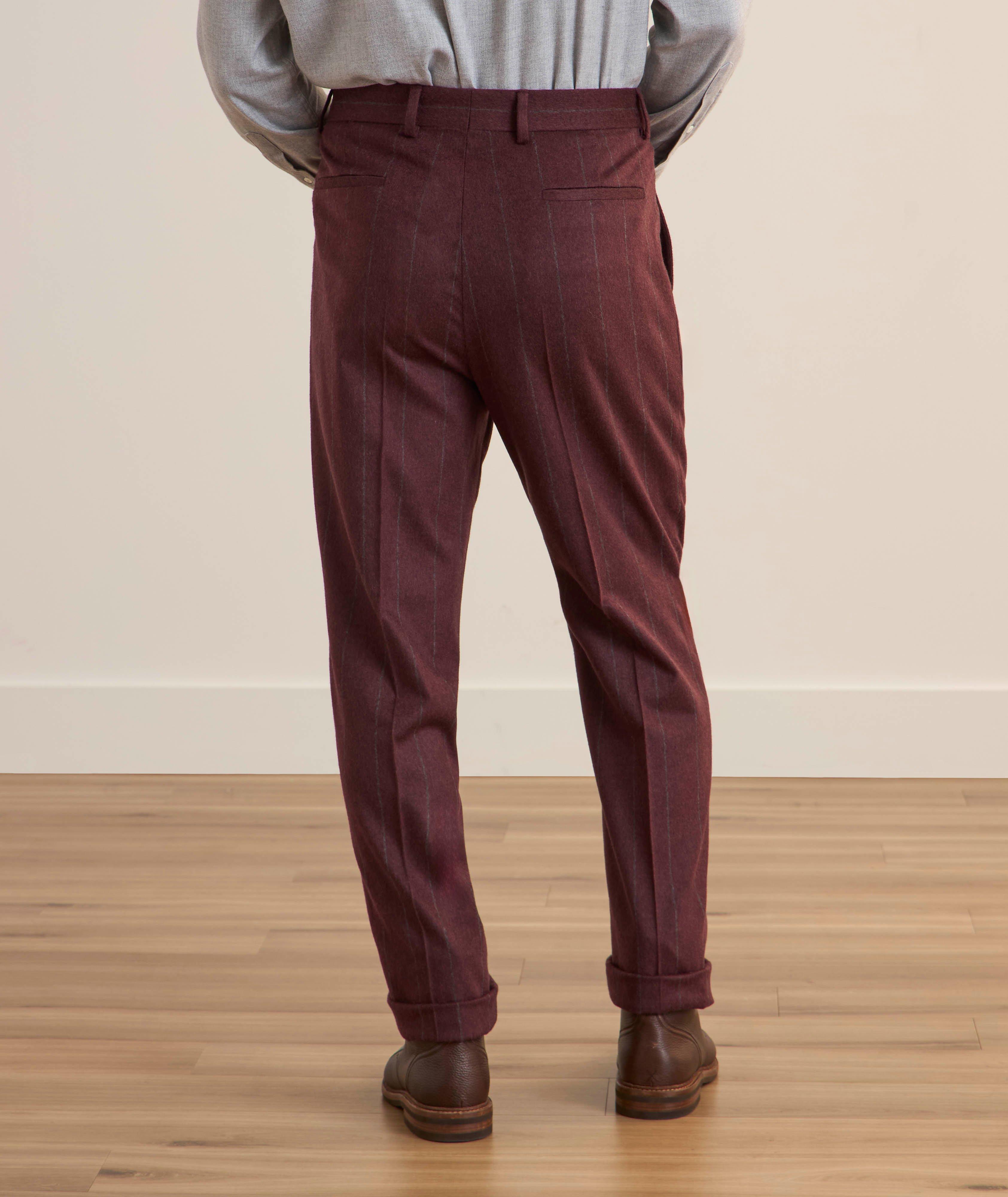 Pinstripe Wool-Blend Suit Pants image 2