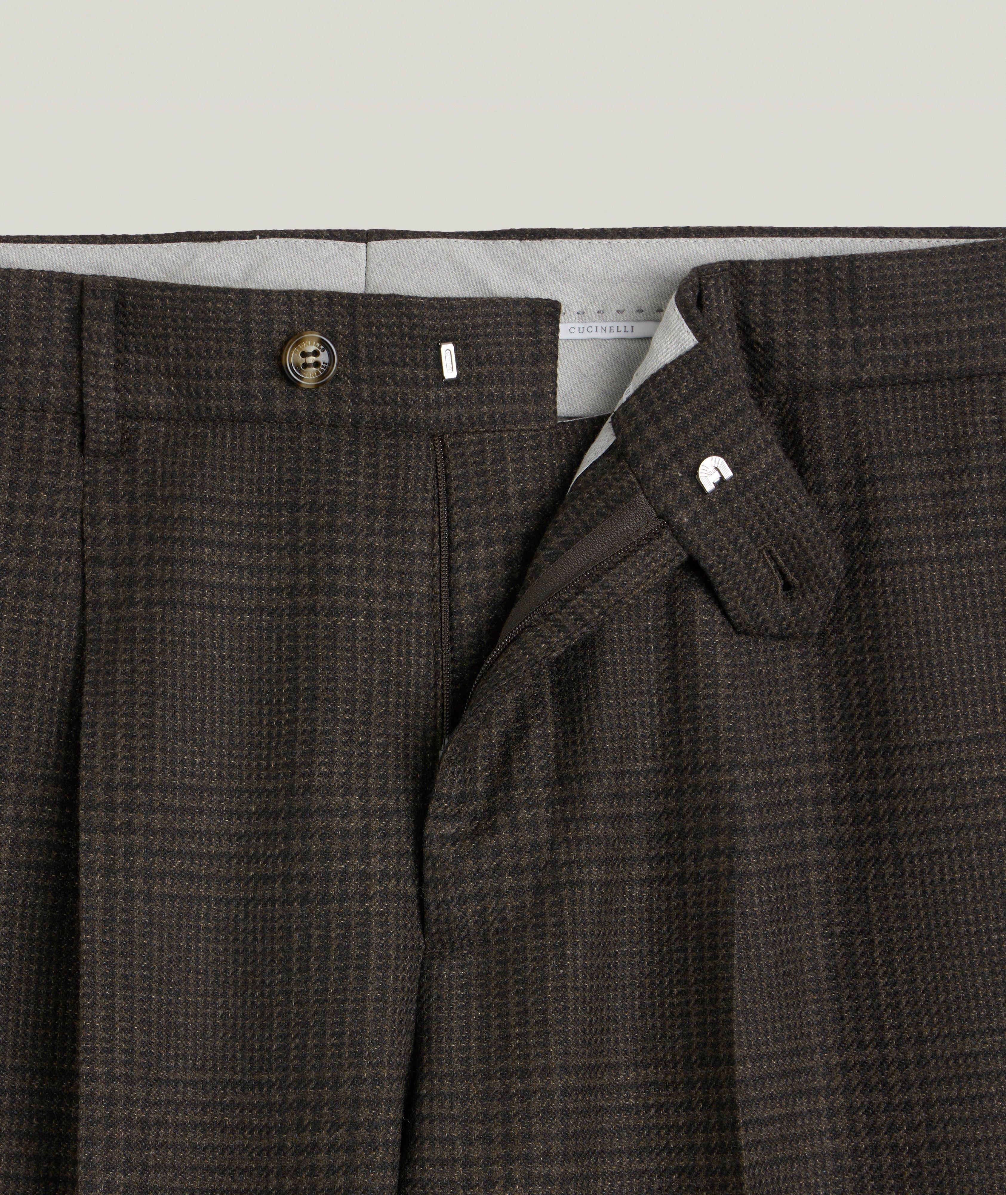 Pantalon habillé en lainage à carreaux prince-de-Galles image 6