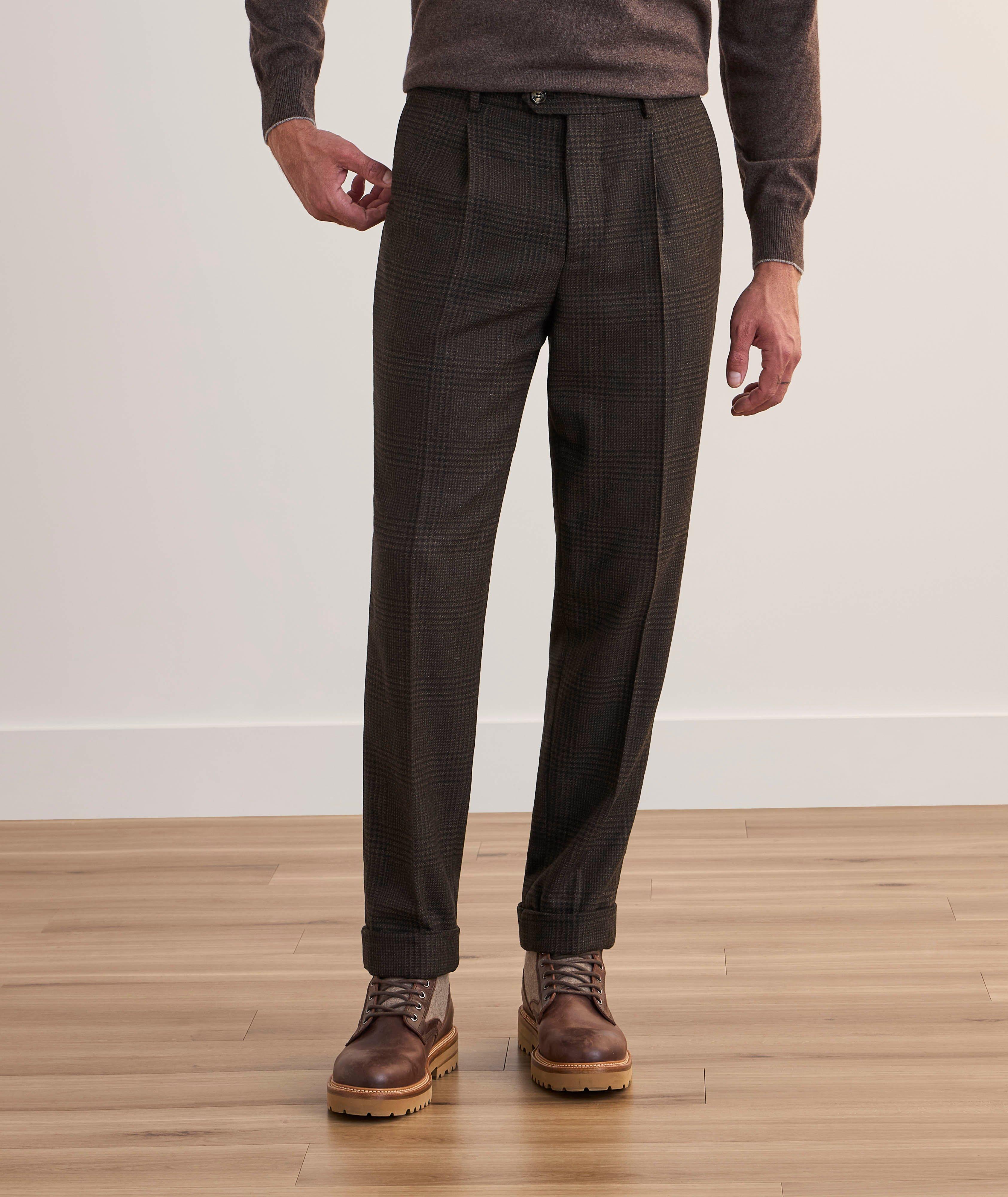 Pantalon habillé en lainage à carreaux prince-de-Galles image 1