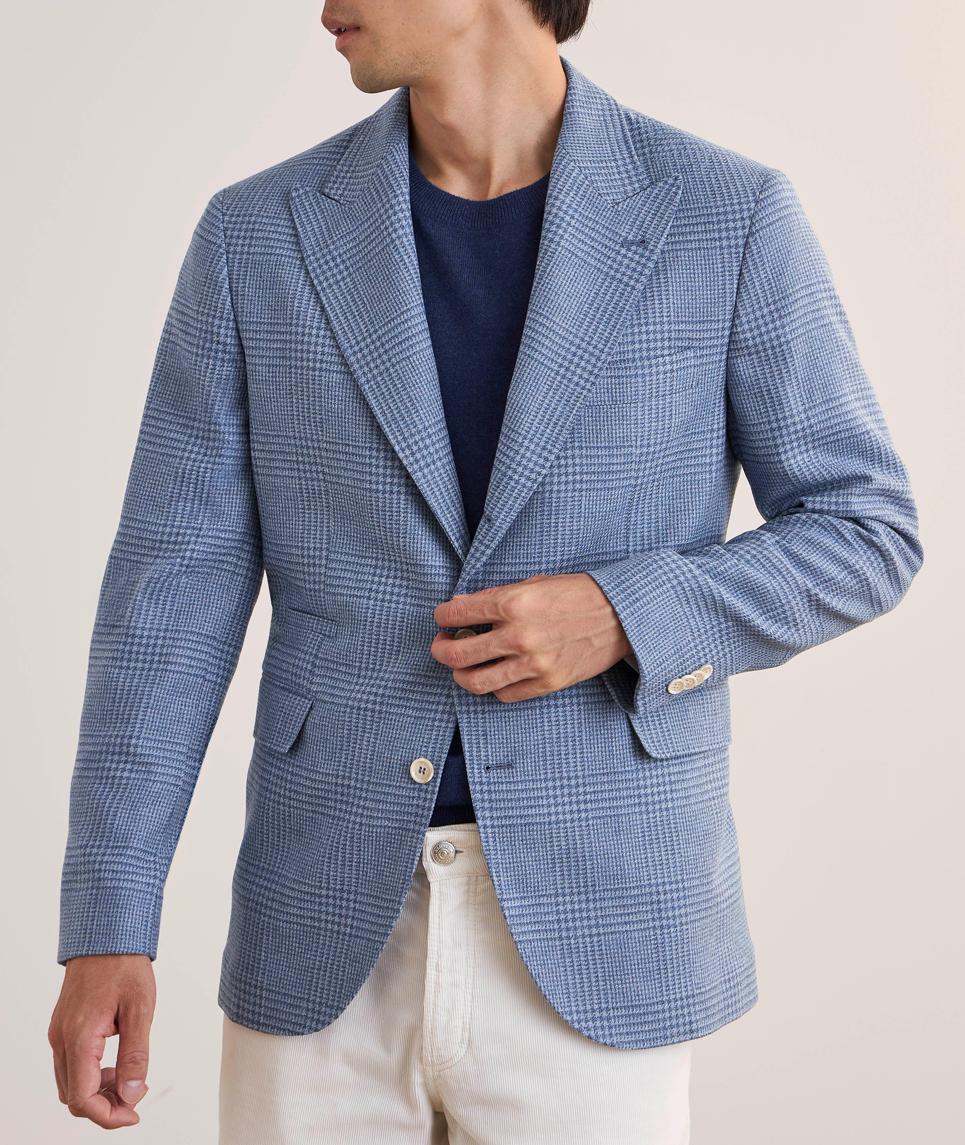 Plaid Wool-Blend Peak Sport Jacket  image 1