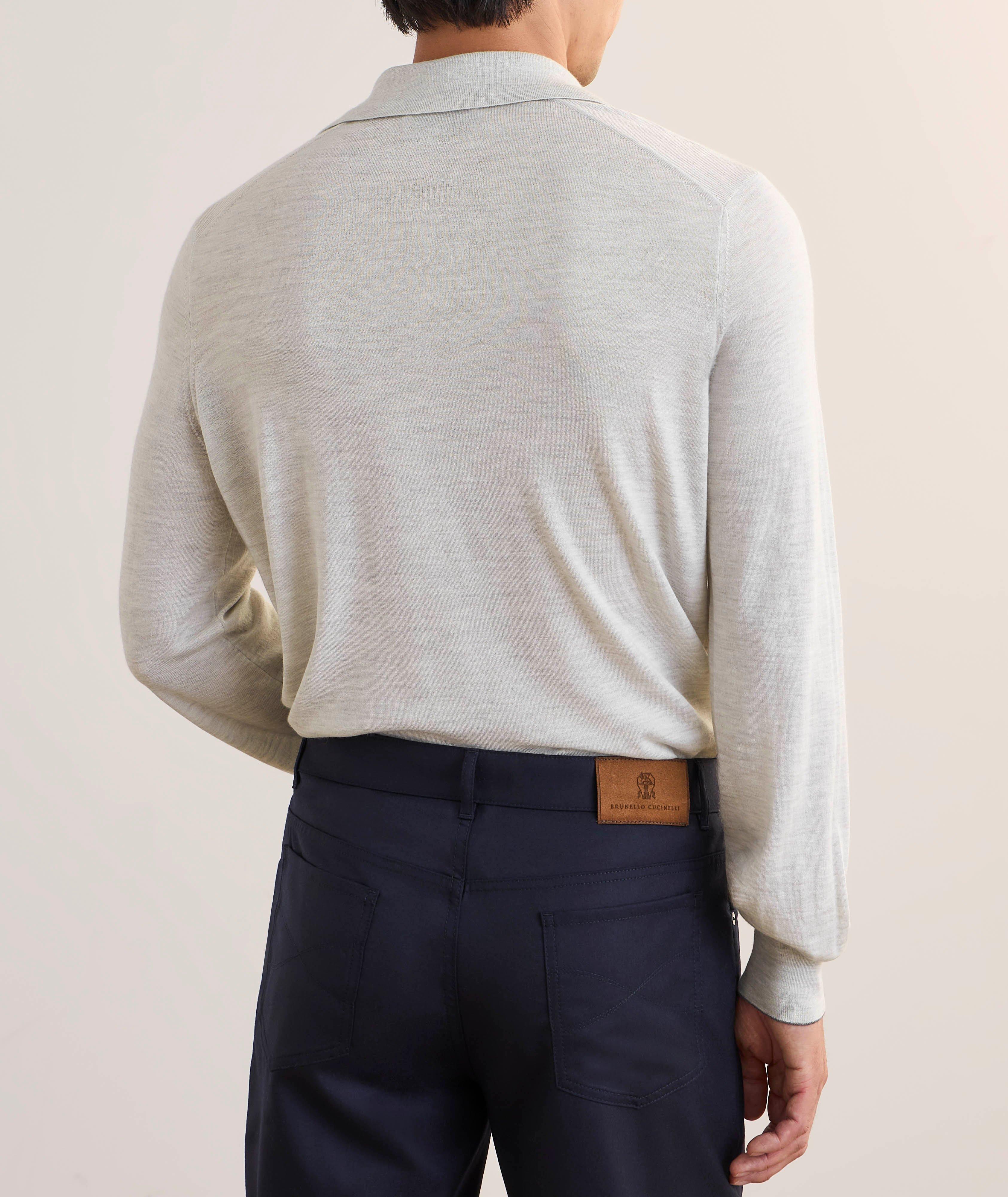 Fine Gauge Wool-Cashmere Knitted Polo  image 2