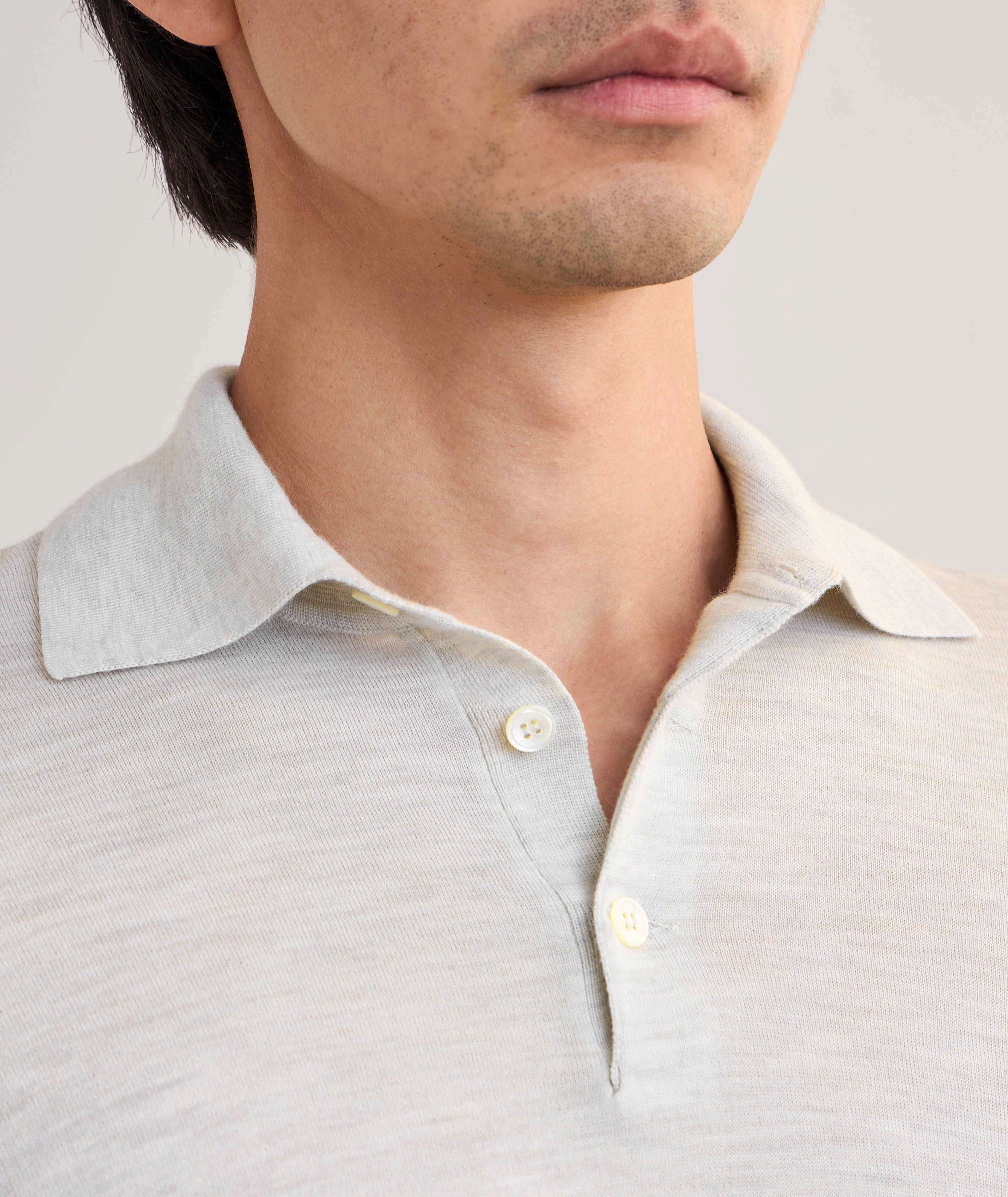 Fine Gauge Wool-Cashmere Knitted Polo  image 3