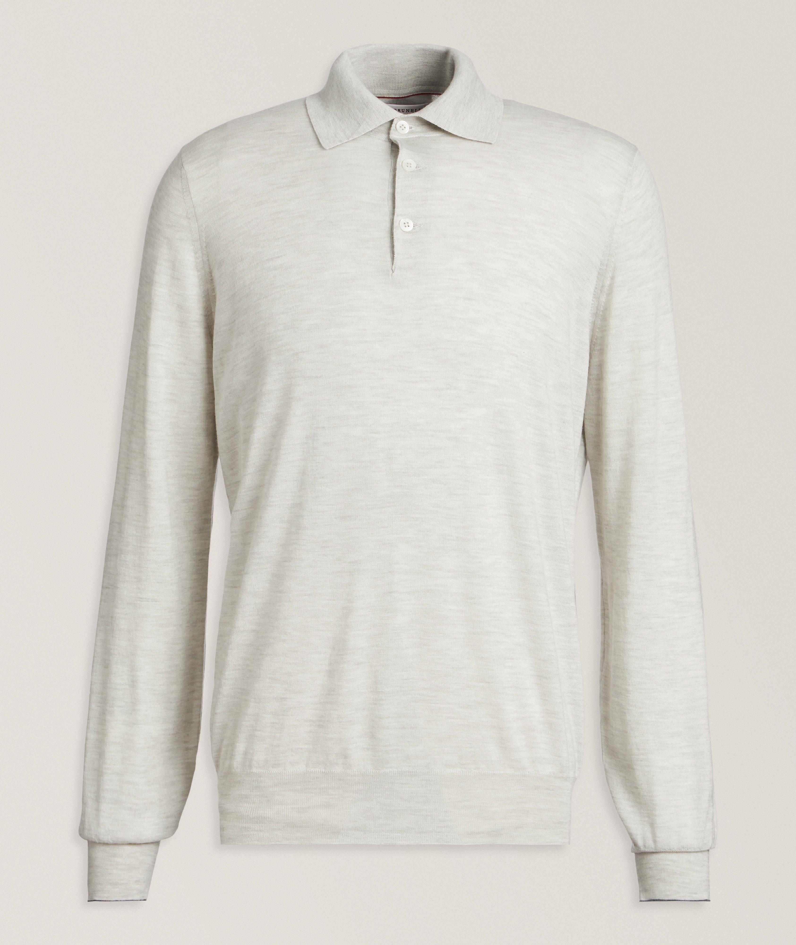 Brunello Cucinelli Fine Gauge Wool-Cashmere Knitted Polo 