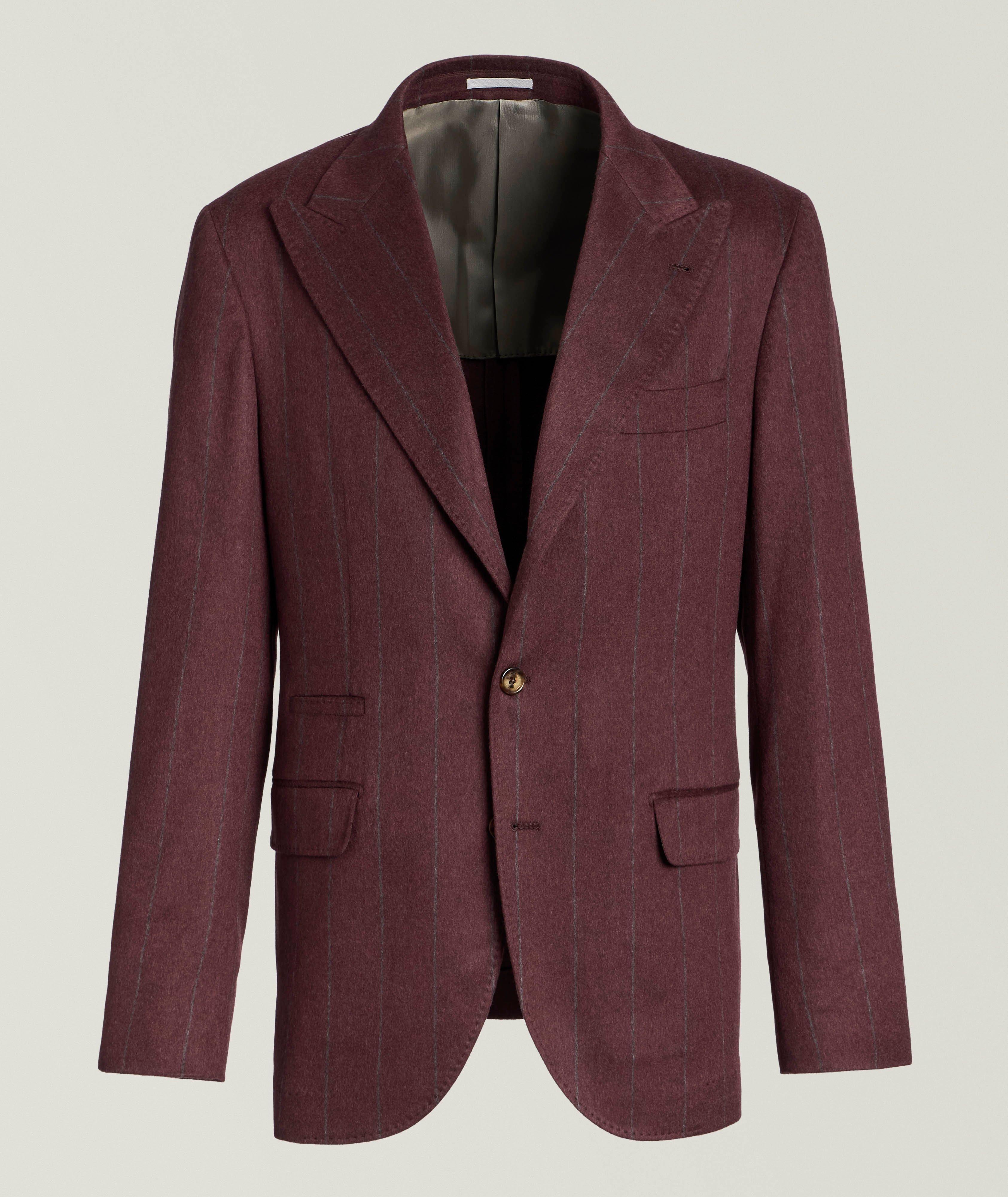  Pinstripe Wool-Blend Suit Jacket  image 0