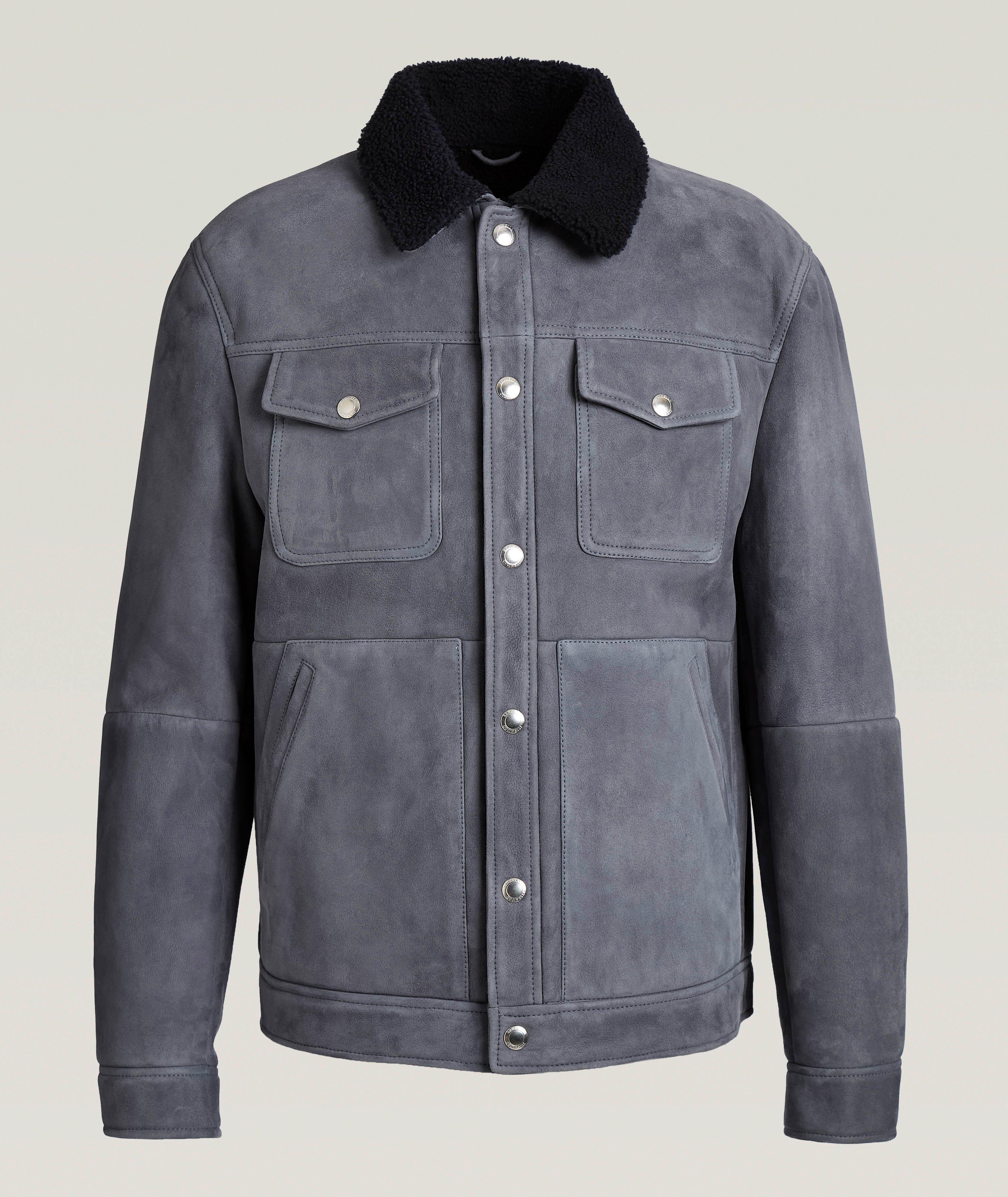 Brunello Cucinelli Shearling-Lined Suede Shirt Jacket