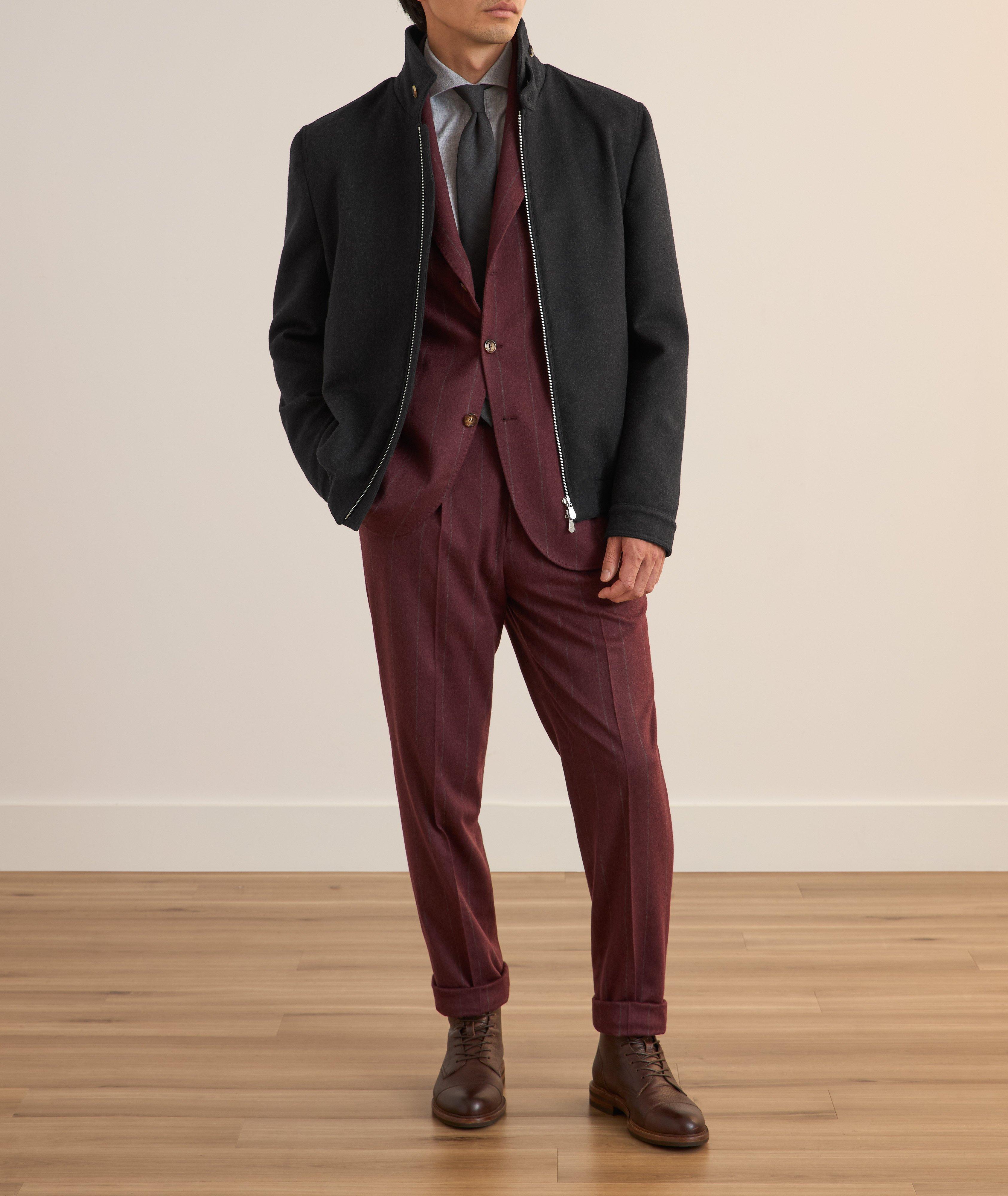 Blouson en laine à glissière image 5