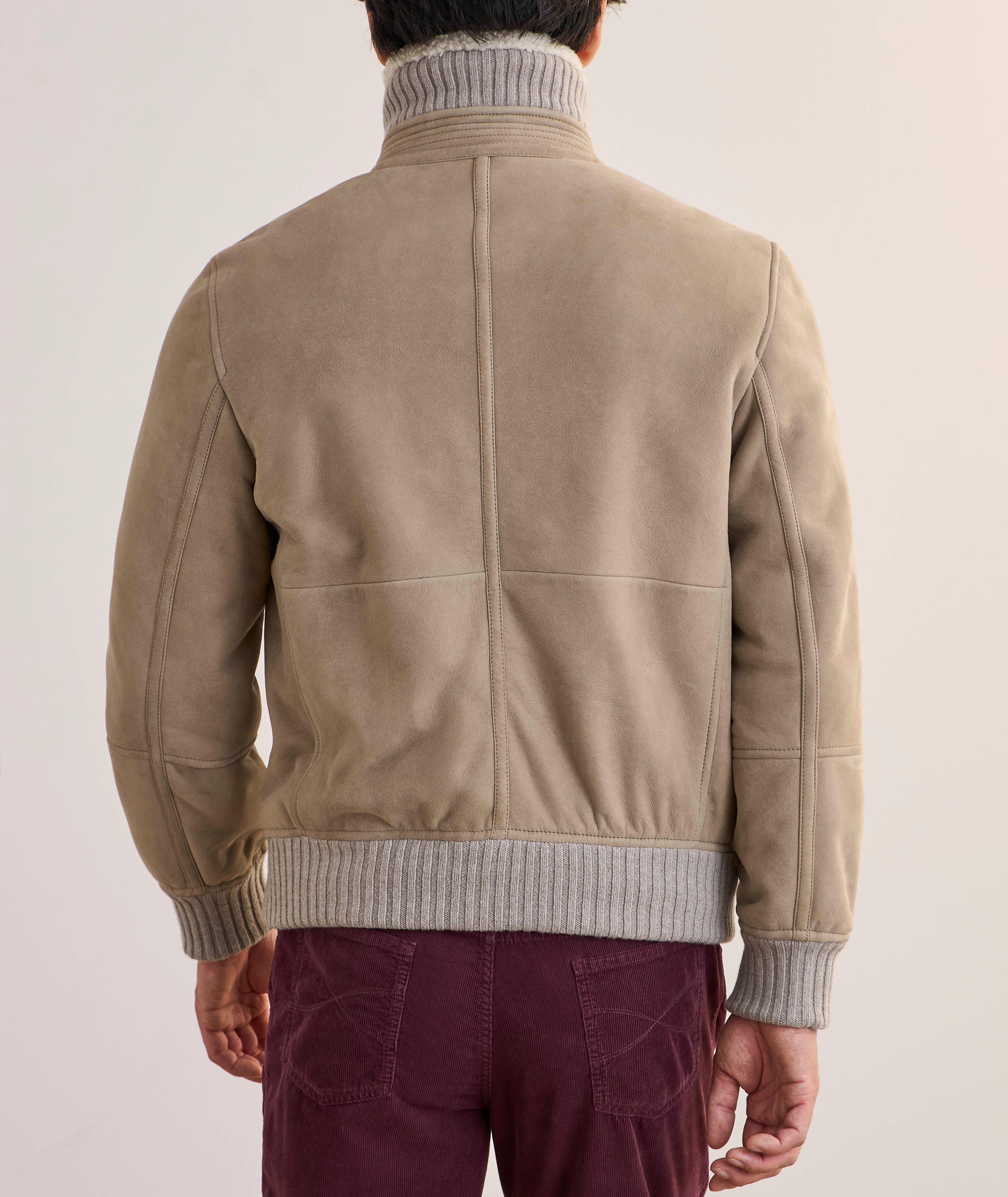 Shearling-Lined Suede Bomber  image 2