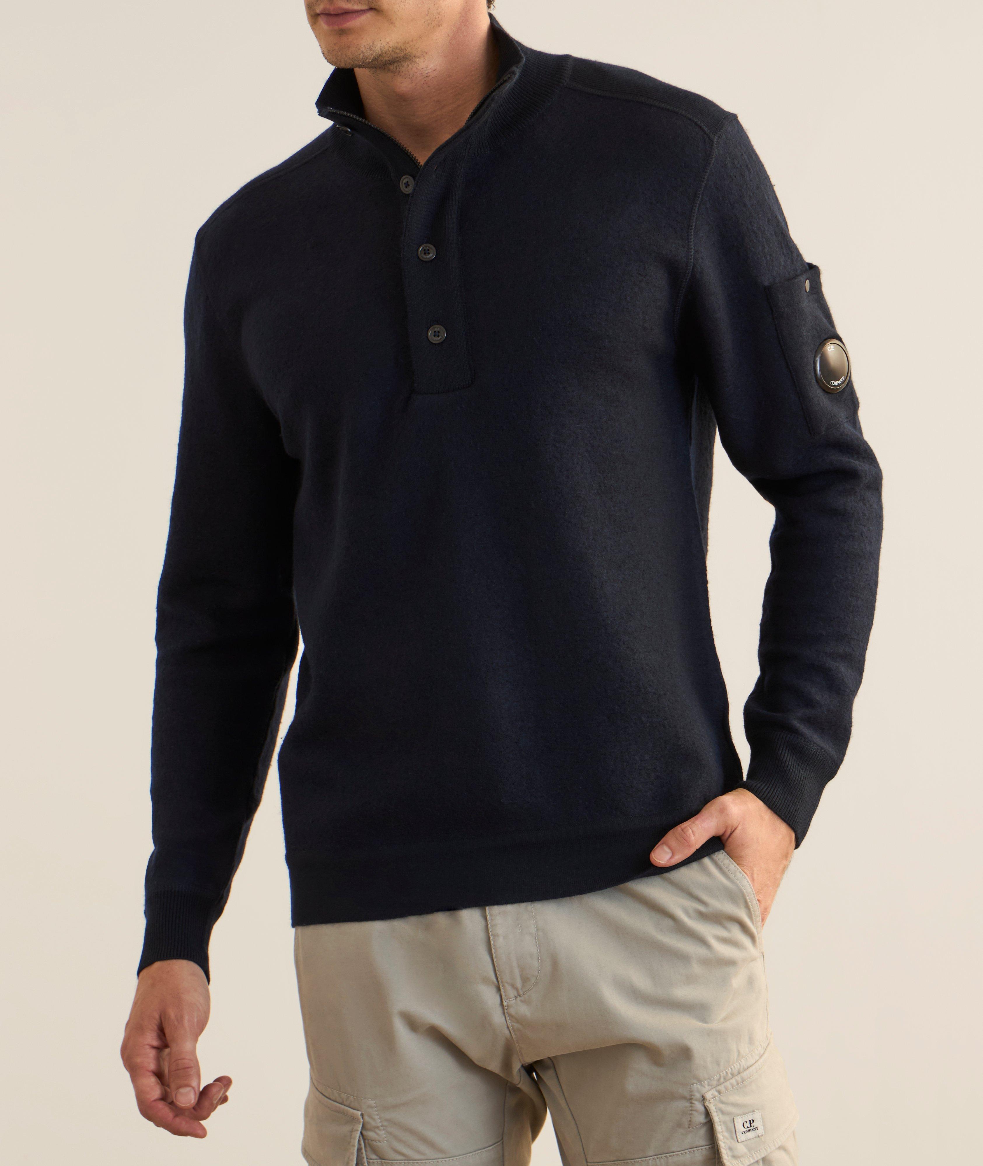 Mock Neck Wool-Cotton Sweater image 1