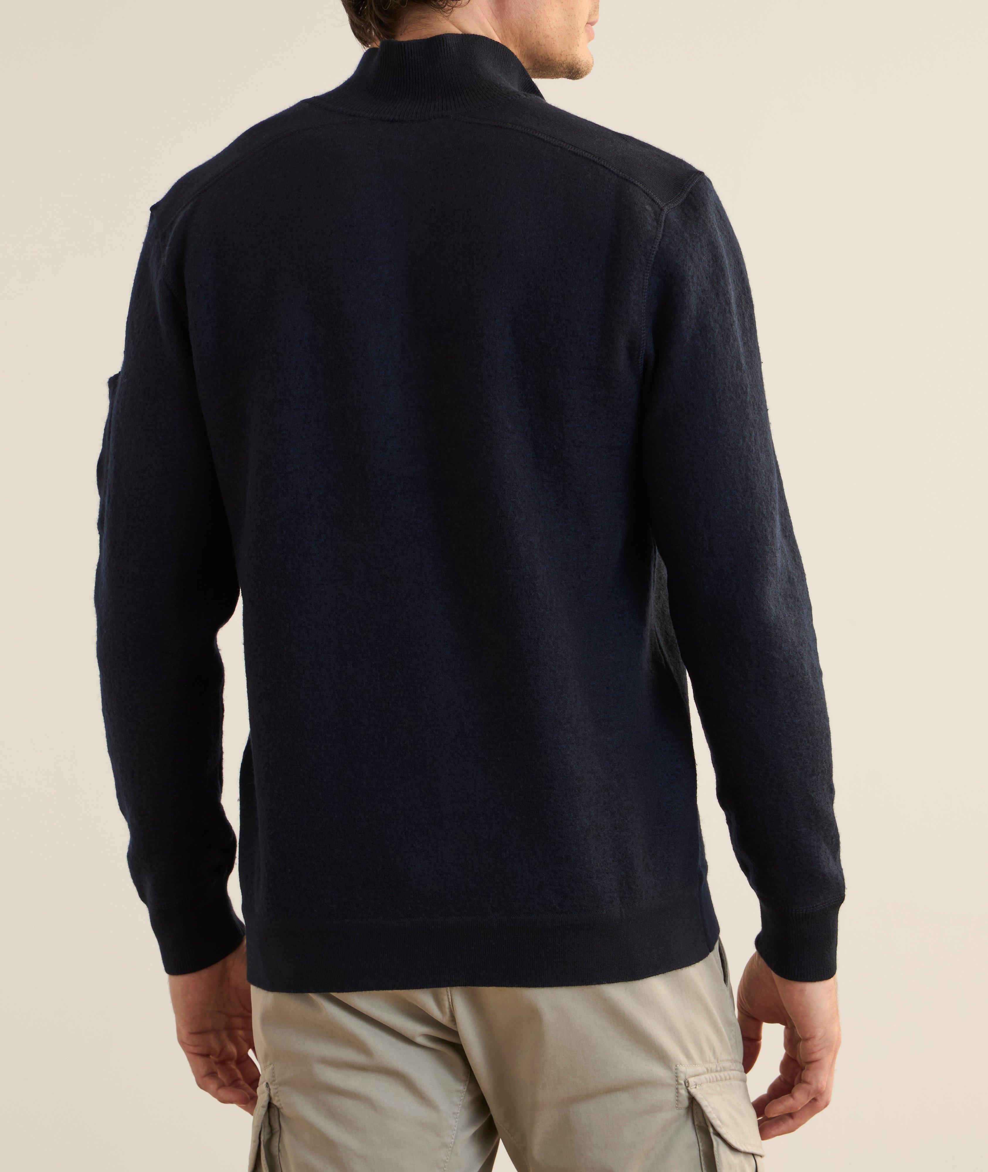 Mock Neck Wool-Cotton Sweater image 2