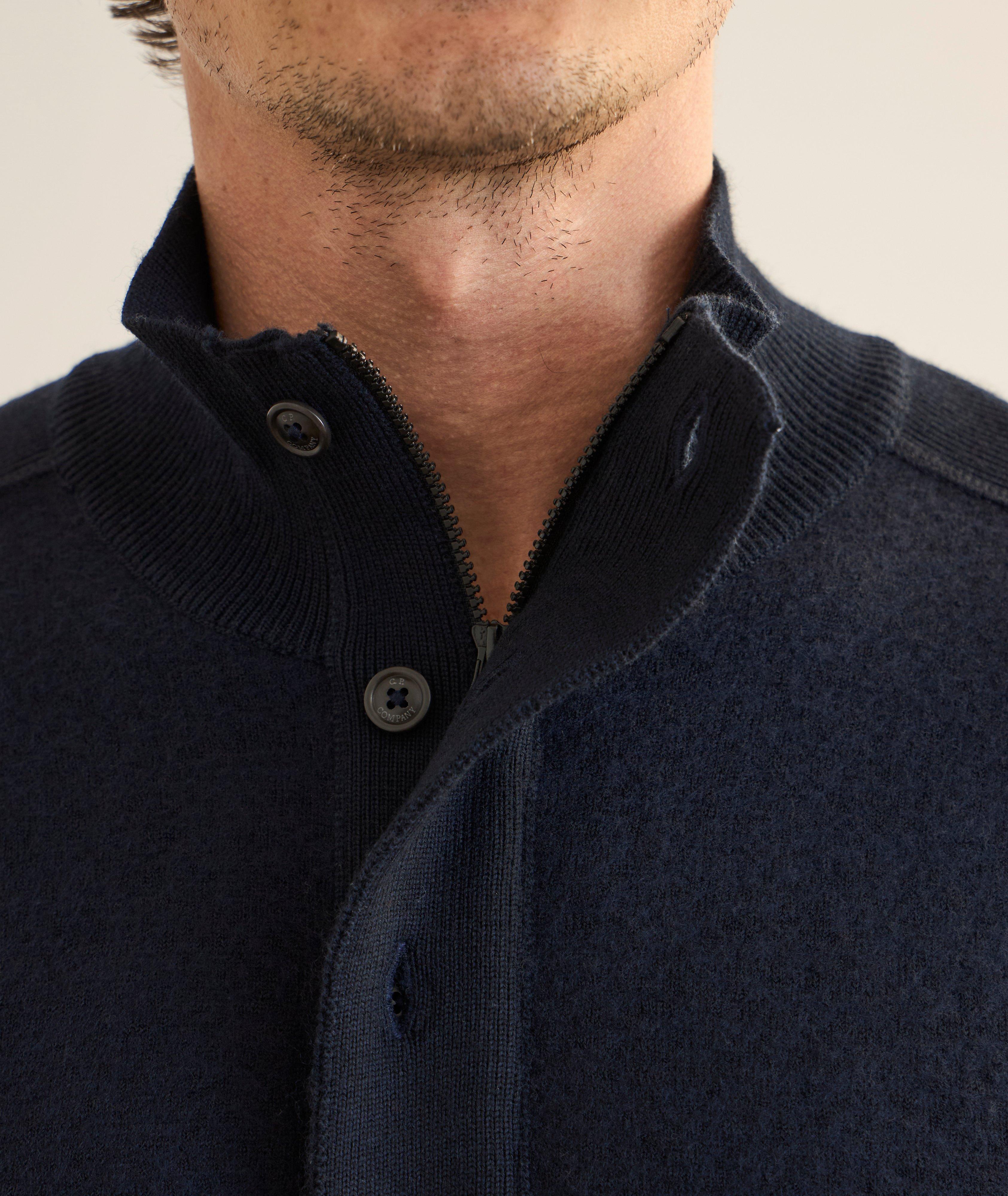 Mock Neck Wool-Cotton Sweater image 3