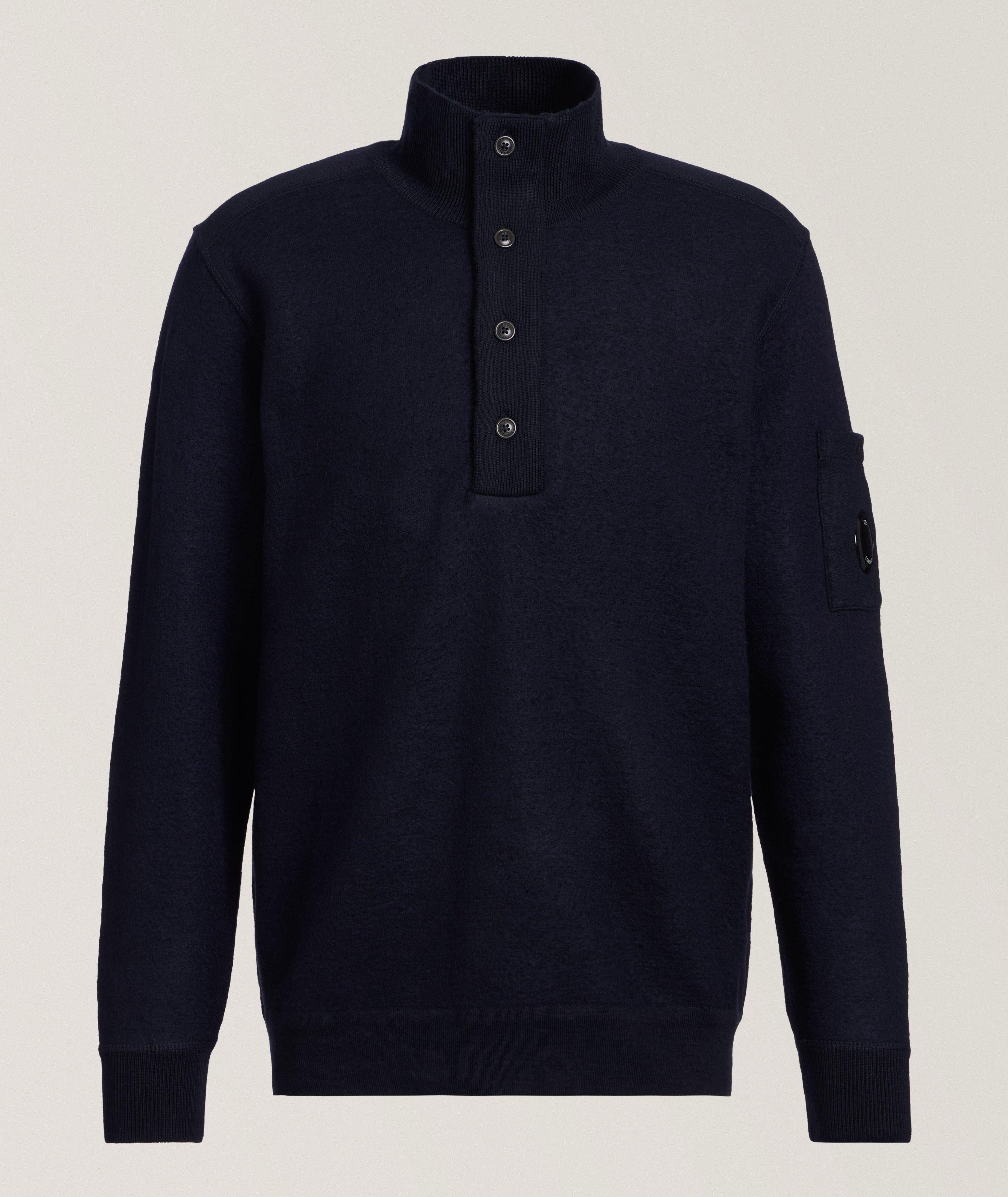 Mock Neck Wool-Cotton Sweater image 0