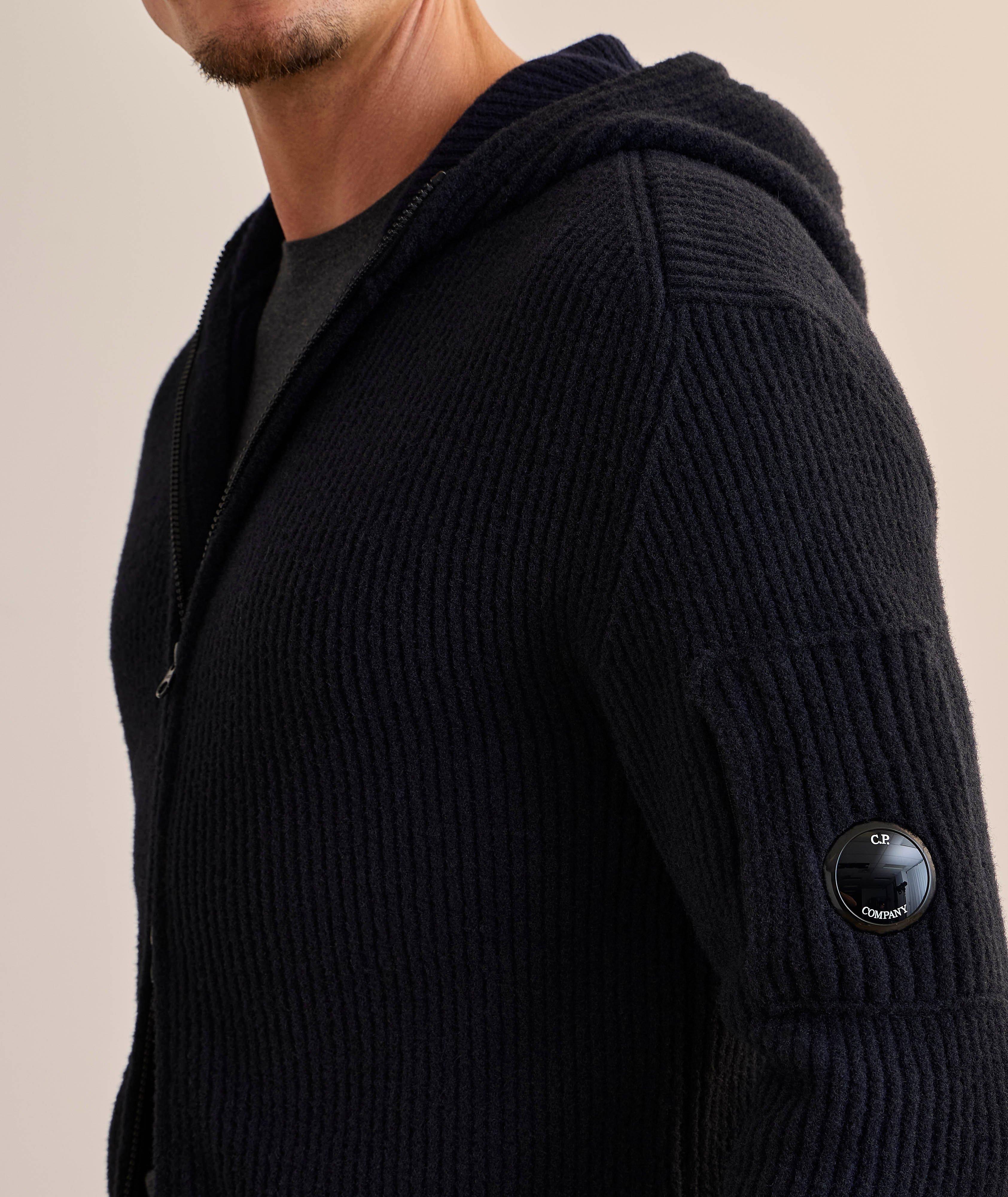 Rib-Knit Wool-Blend Hooded Sweater image 3