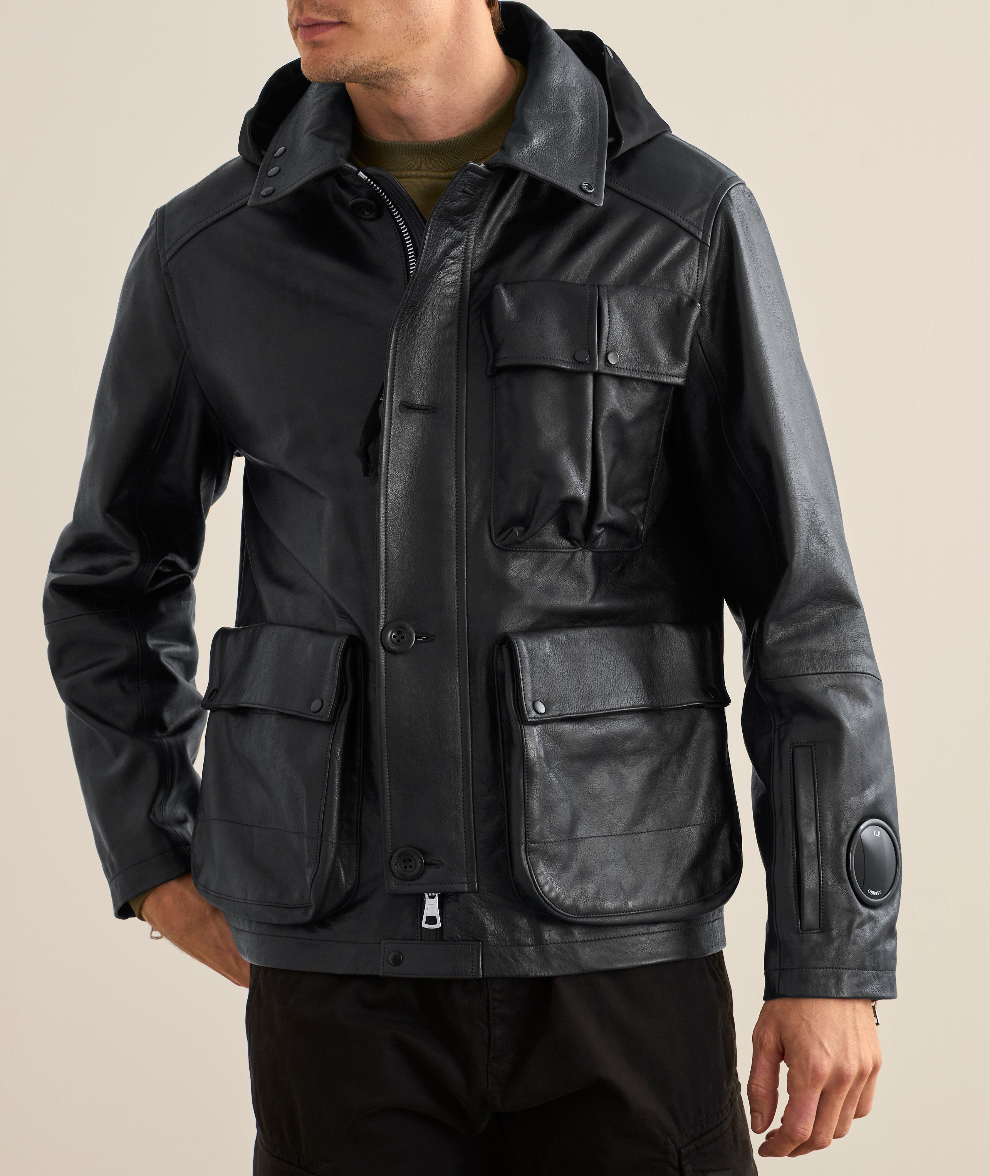 Goggle Hood Leather Mille Jacket image 1