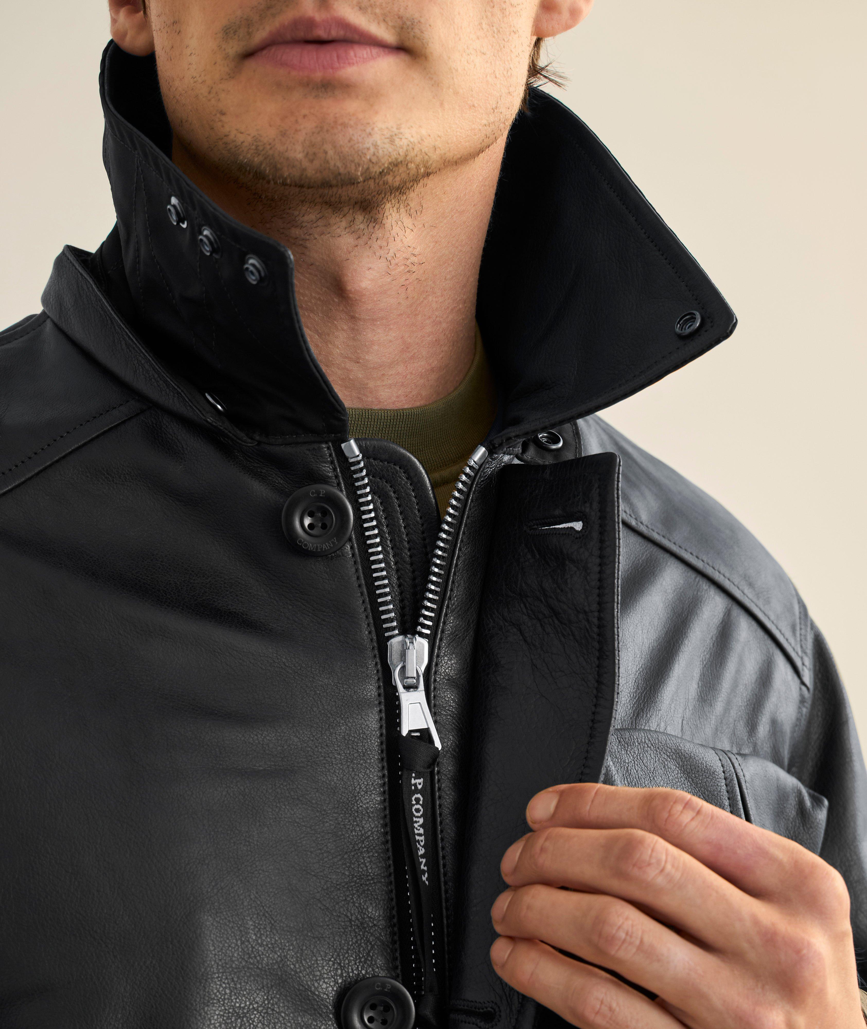 Goggle Hood Leather Mille Jacket image 4