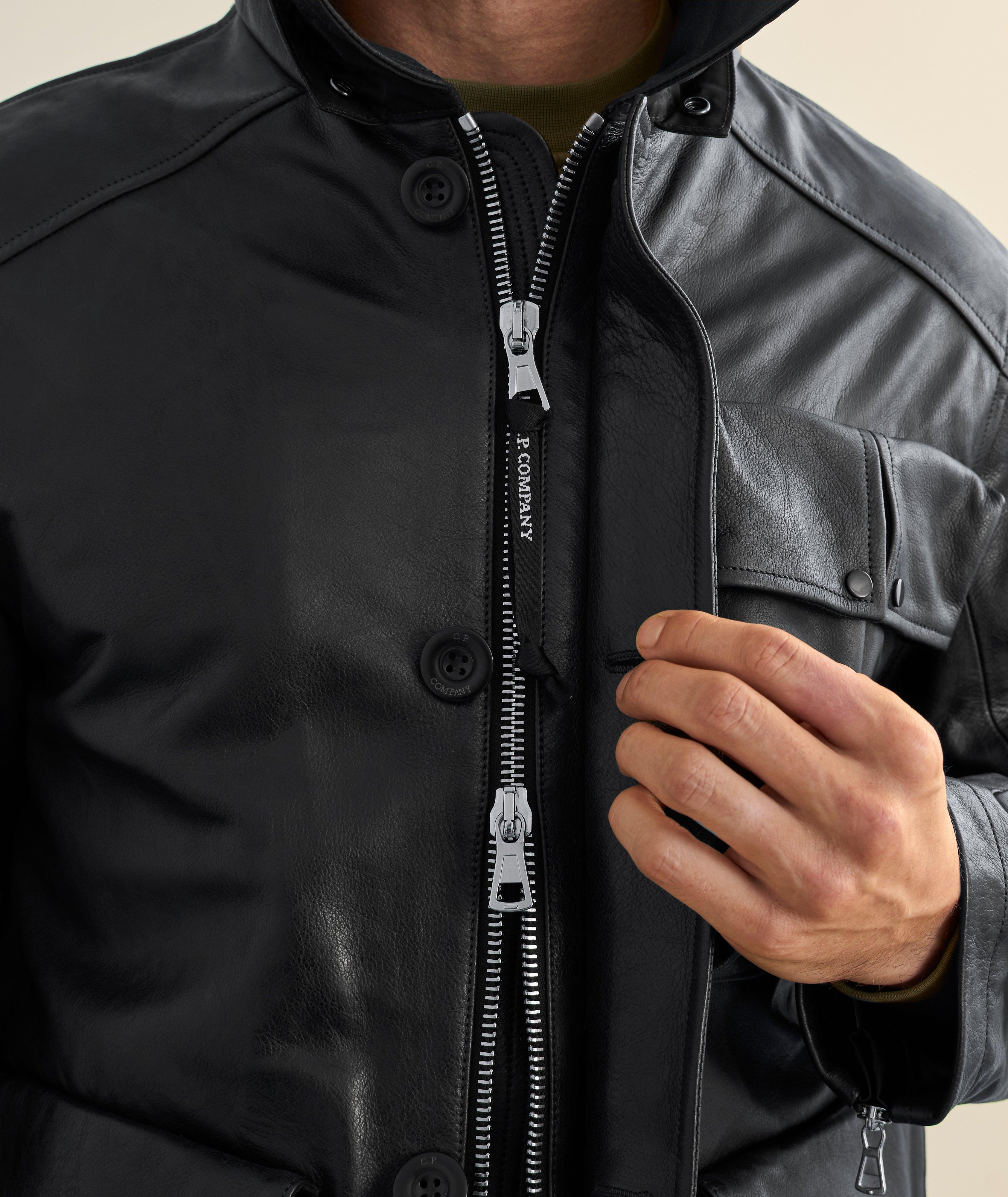 Goggle Hood Leather Mille Jacket image 5