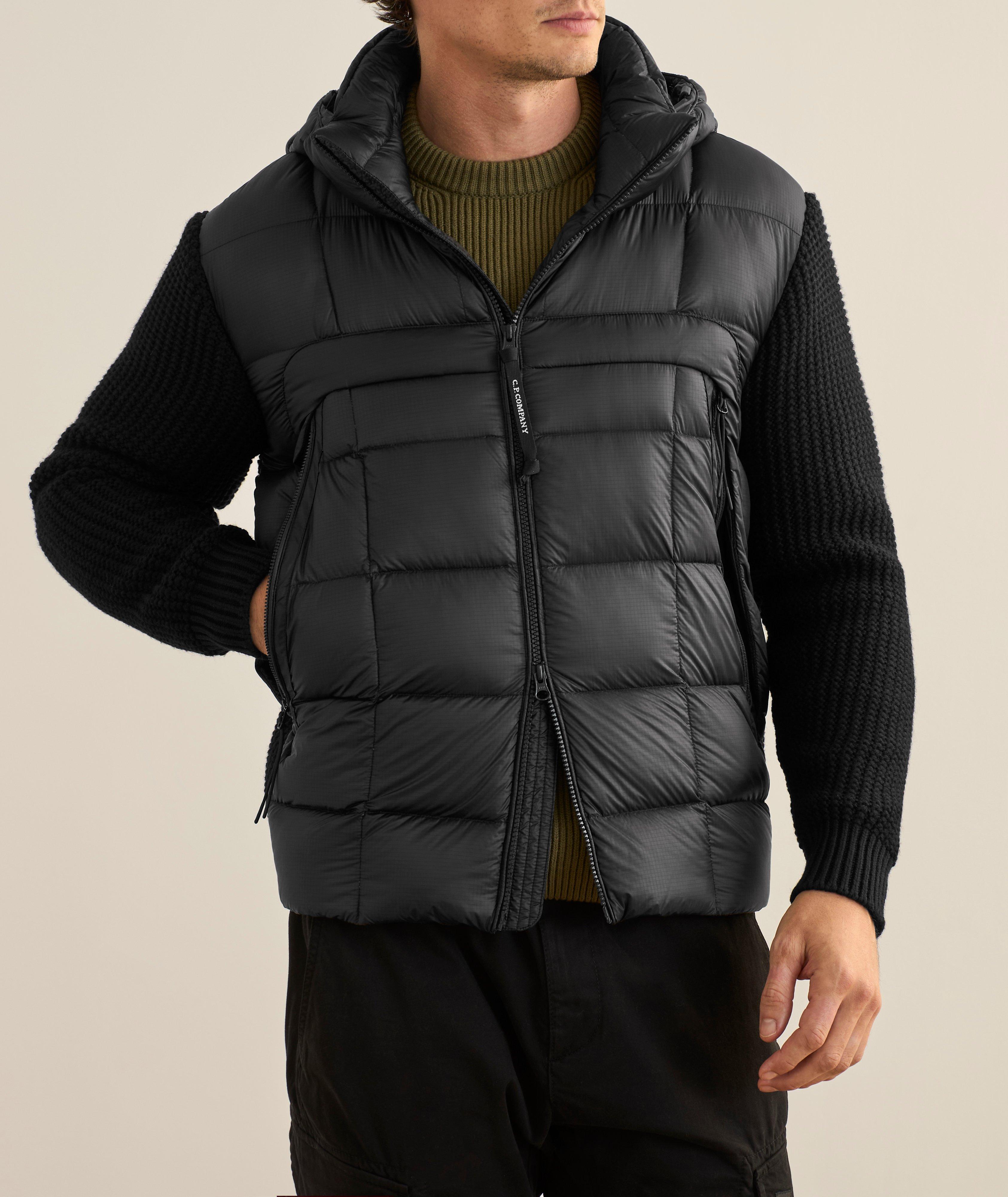 Pull hybride en laine mérinos avec capuche à lunettes intégrées image 1