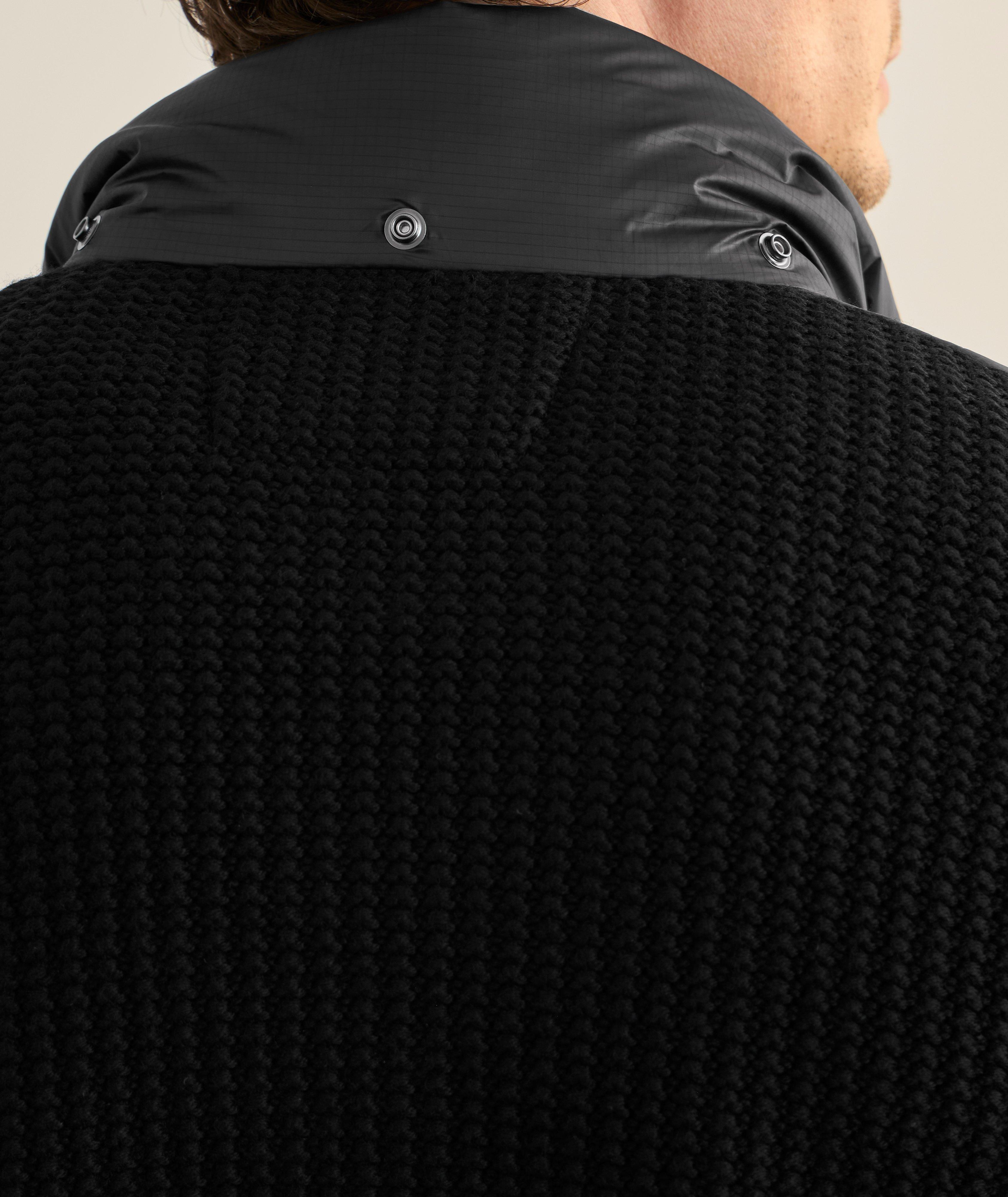Pull hybride en laine mérinos avec capuche à lunettes intégrées image 3
