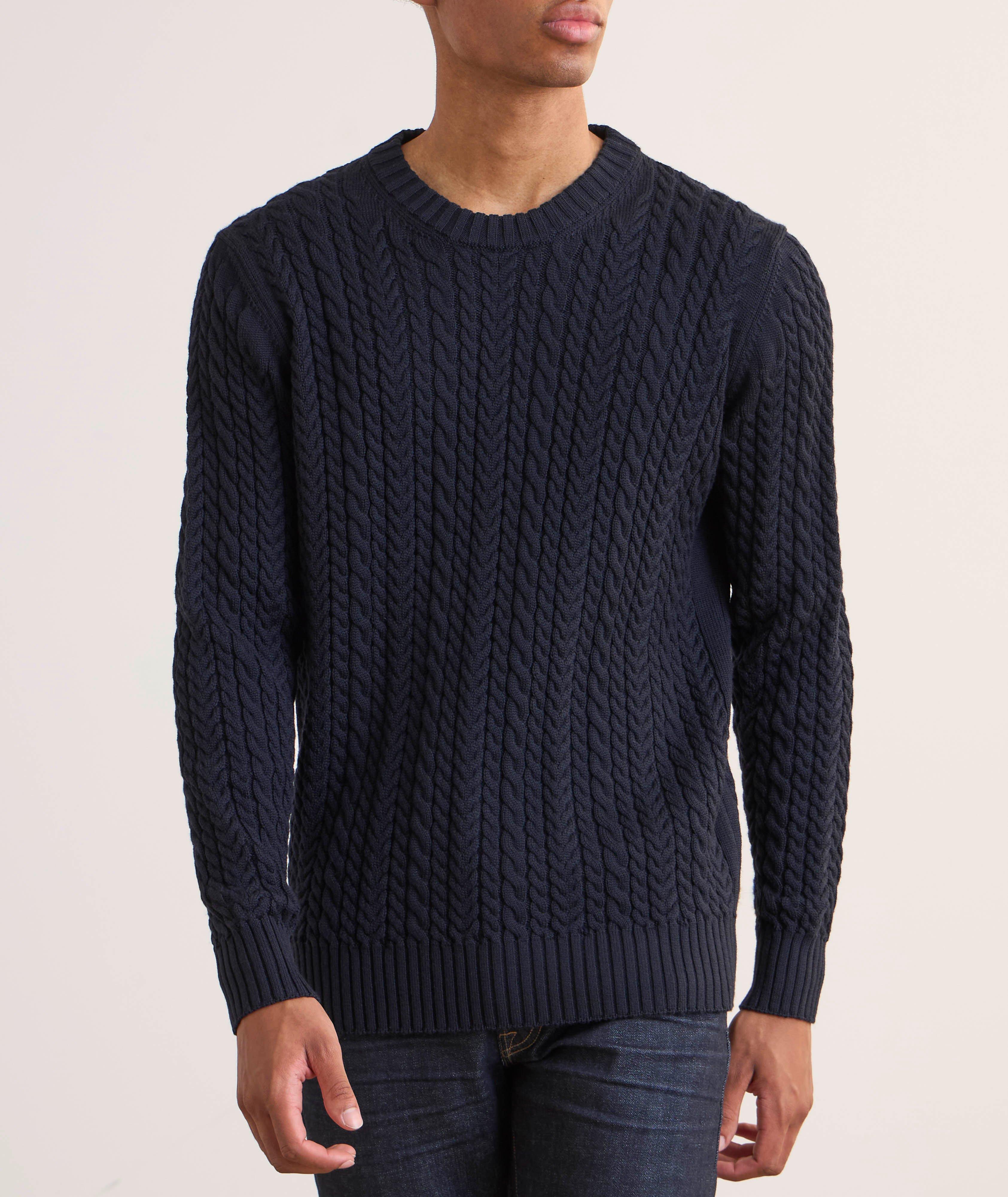 Pull en tricot torsadé de laine mérinos image 1