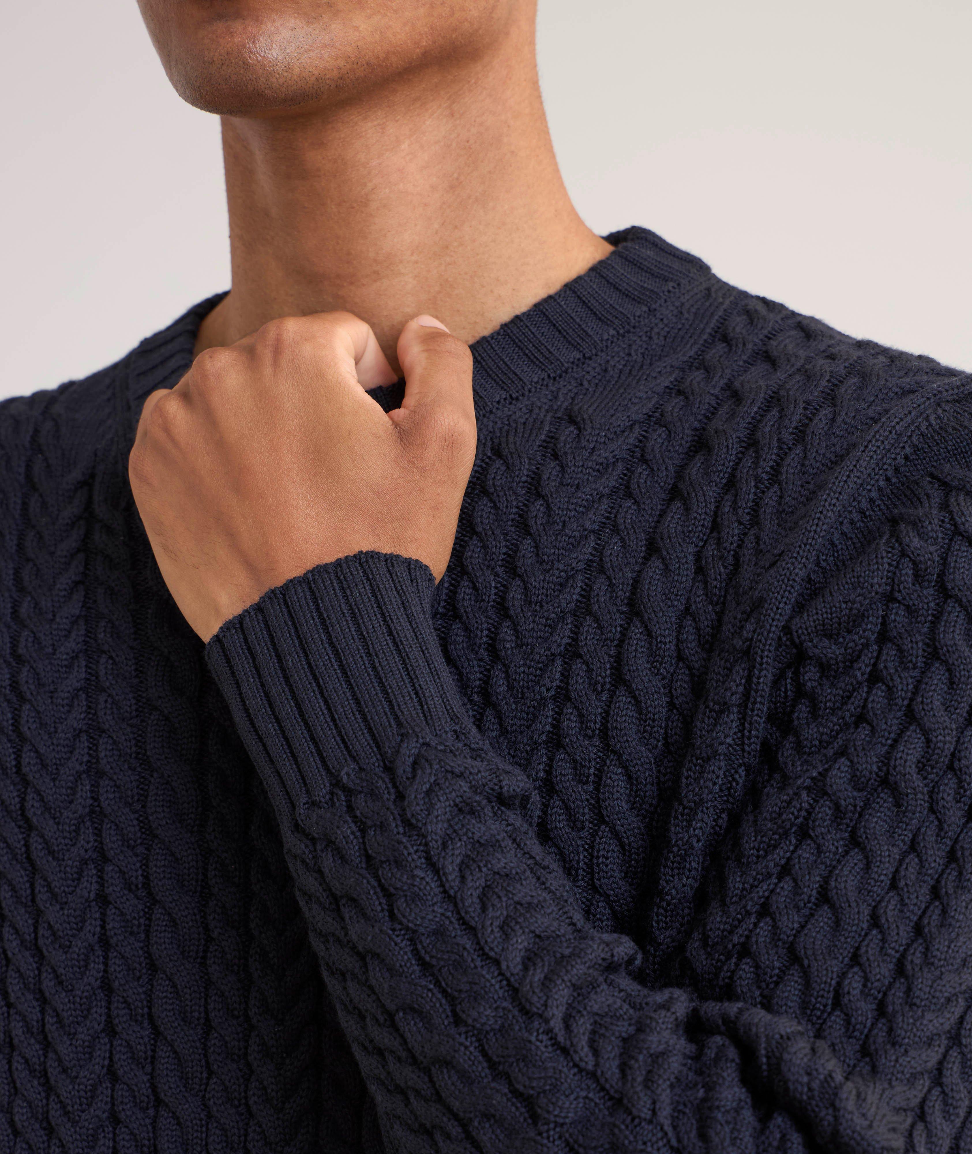 Pull en tricot torsadé de laine mérinos image 3