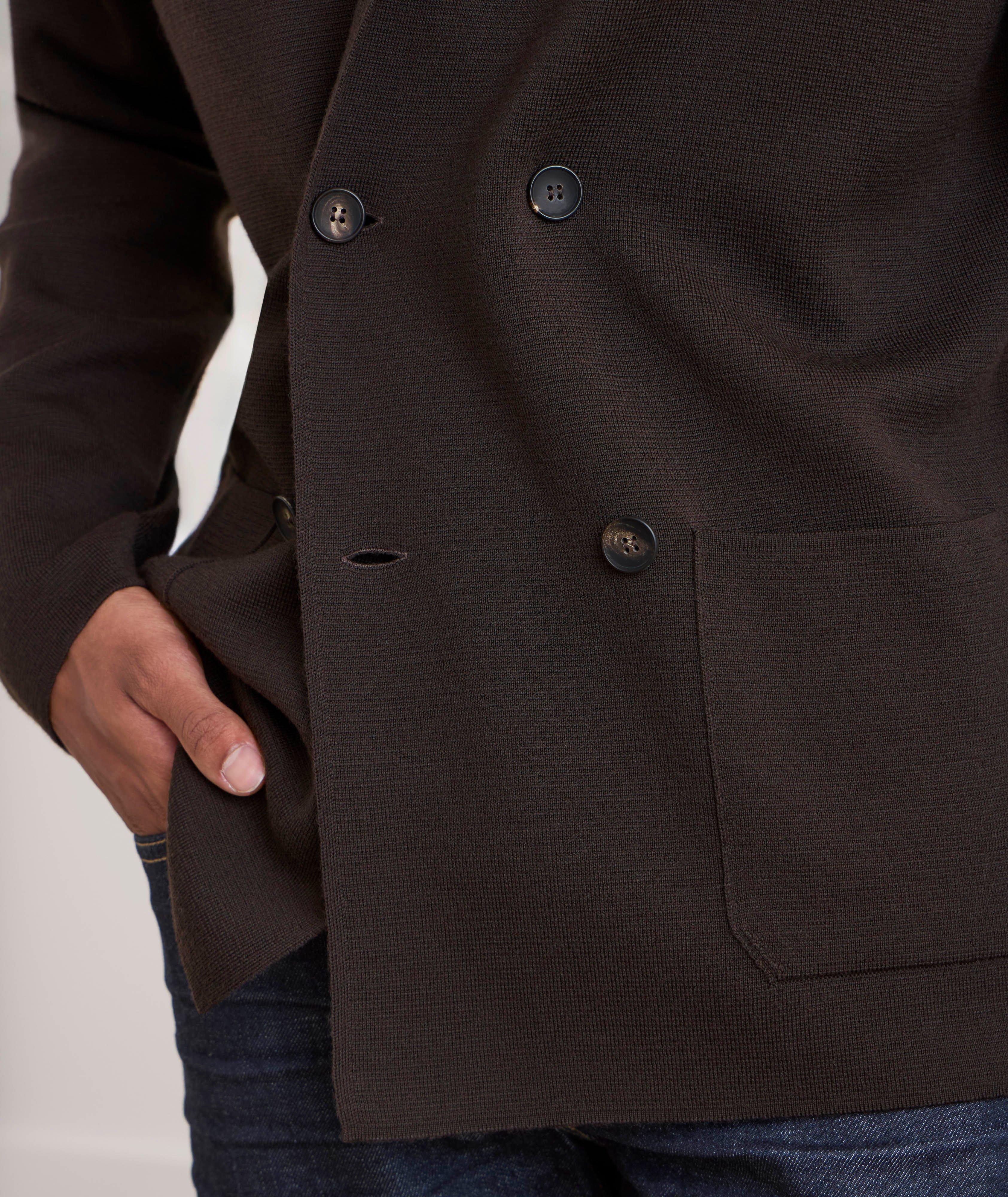 Cardigan croisé en laine mérinos extrafine image 3