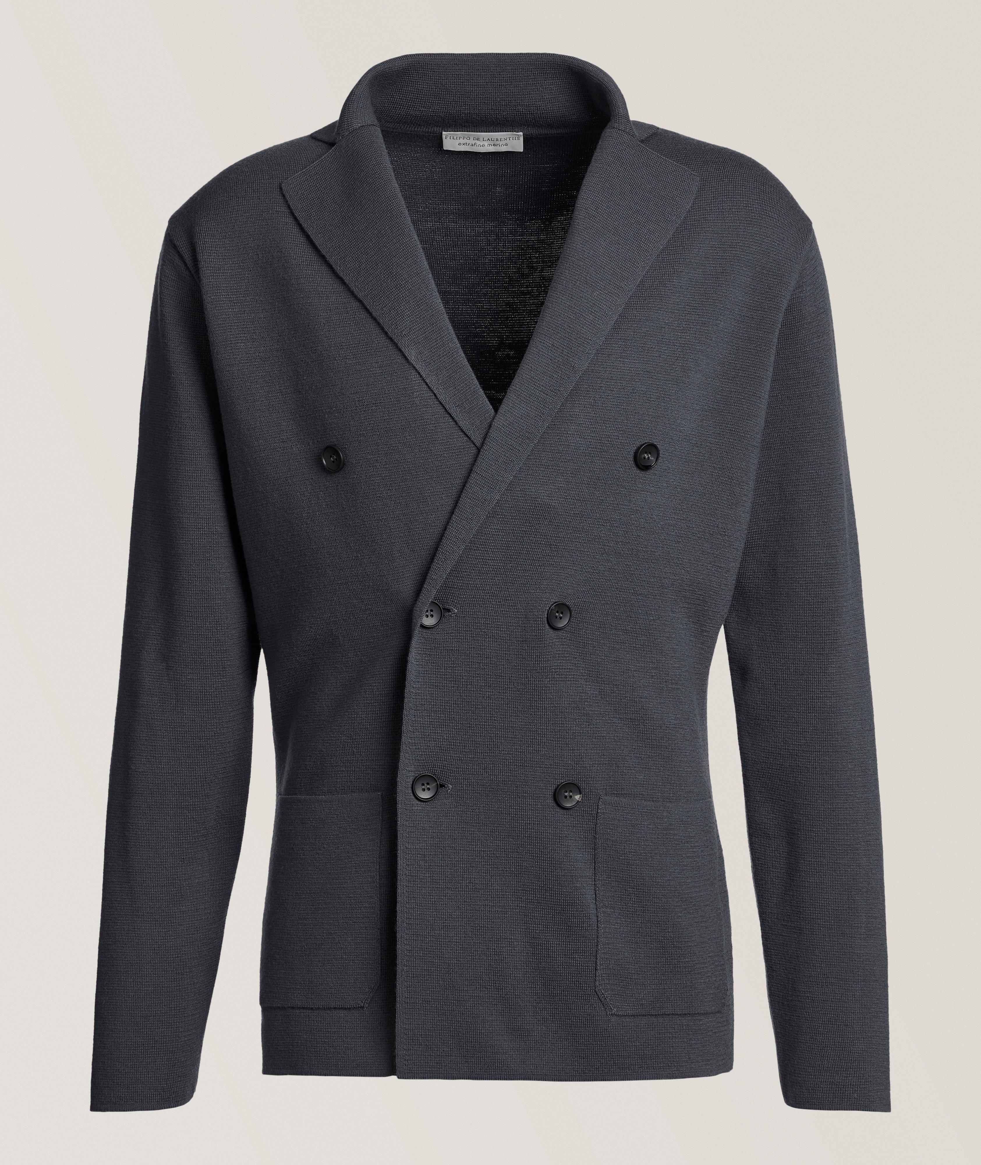 Cardigan croisé en laine mérinos extrafine image 0