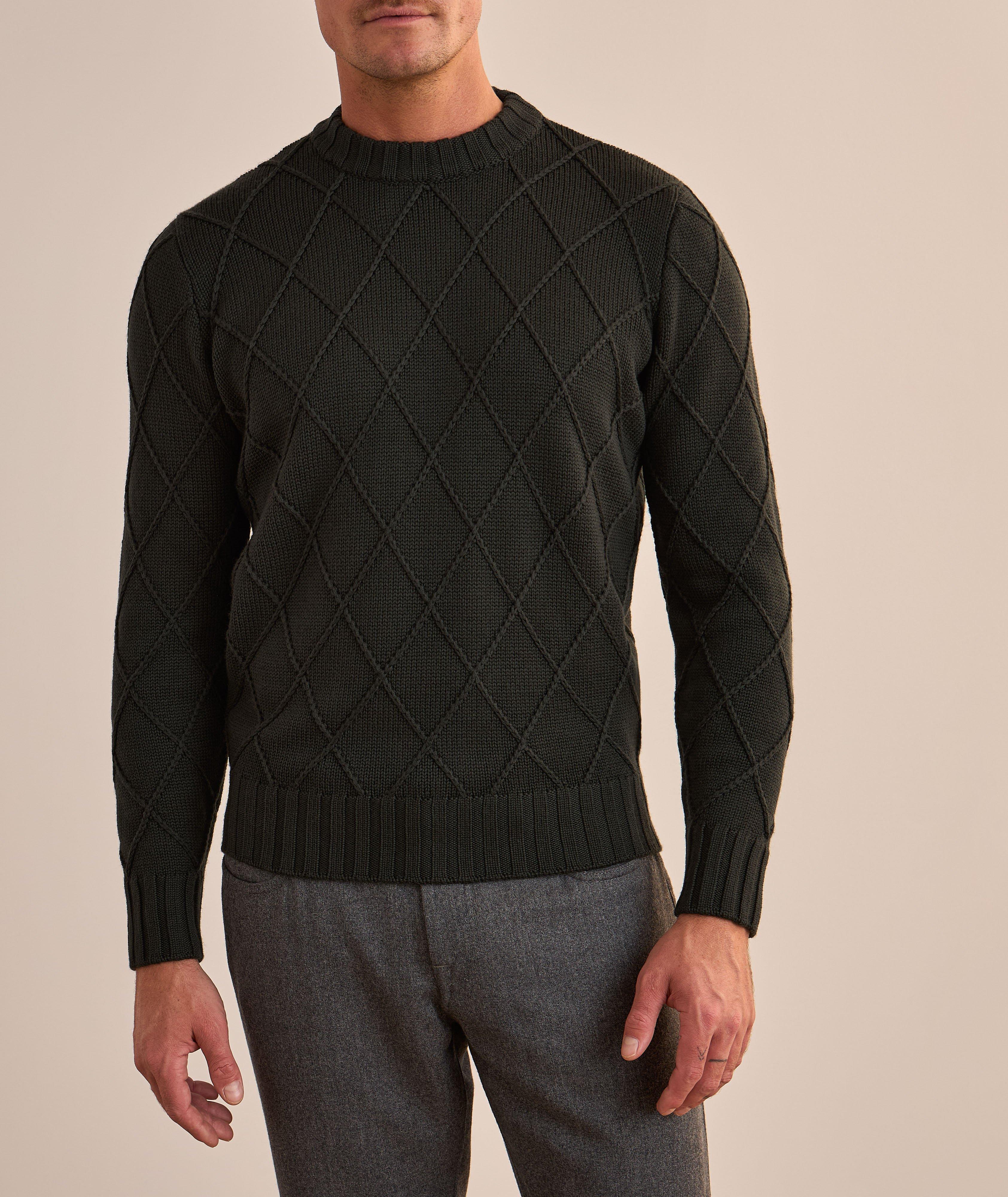 Cable Knit Crewneck Sweater image 1