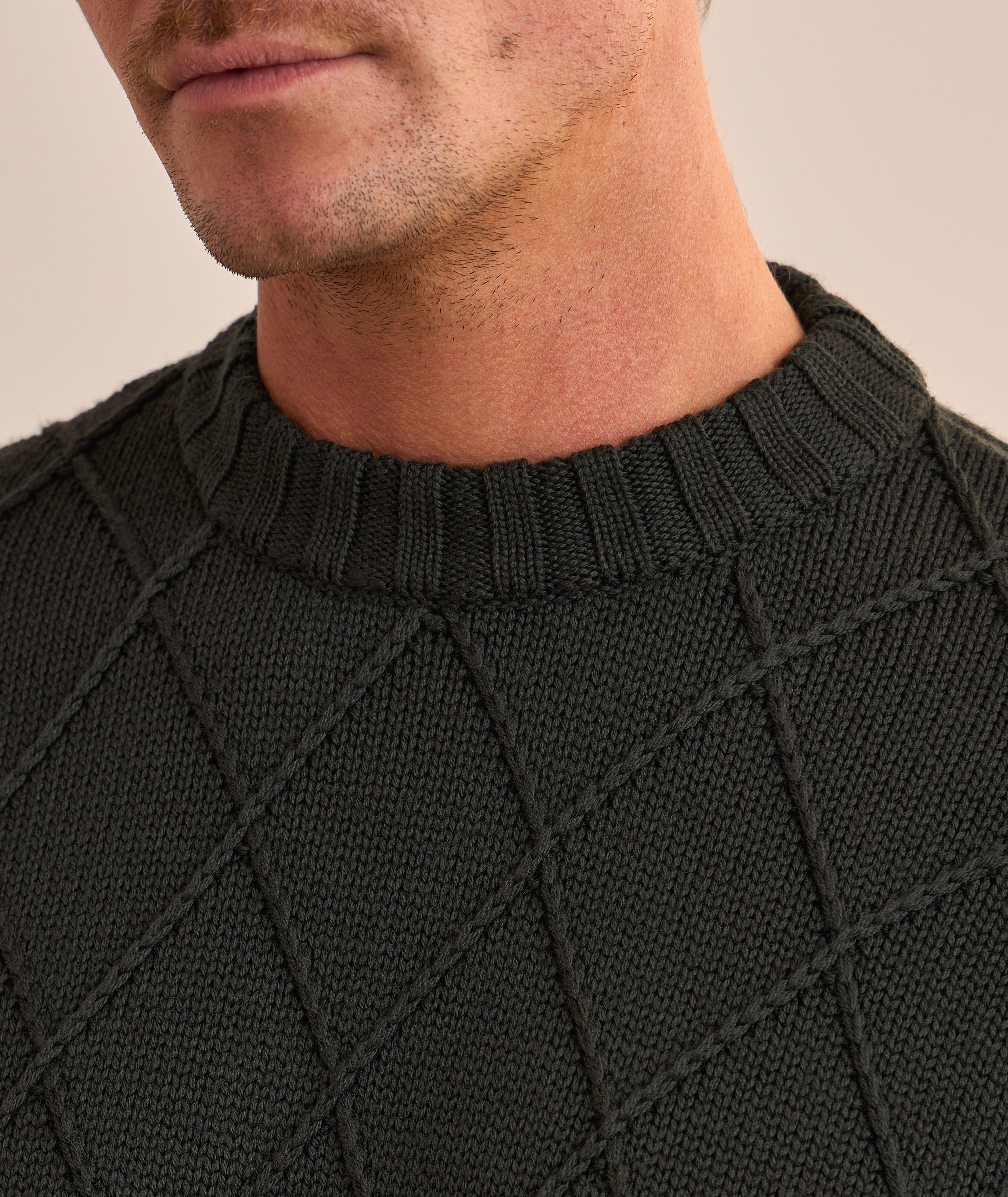 Cable Knit Crewneck Sweater image 3