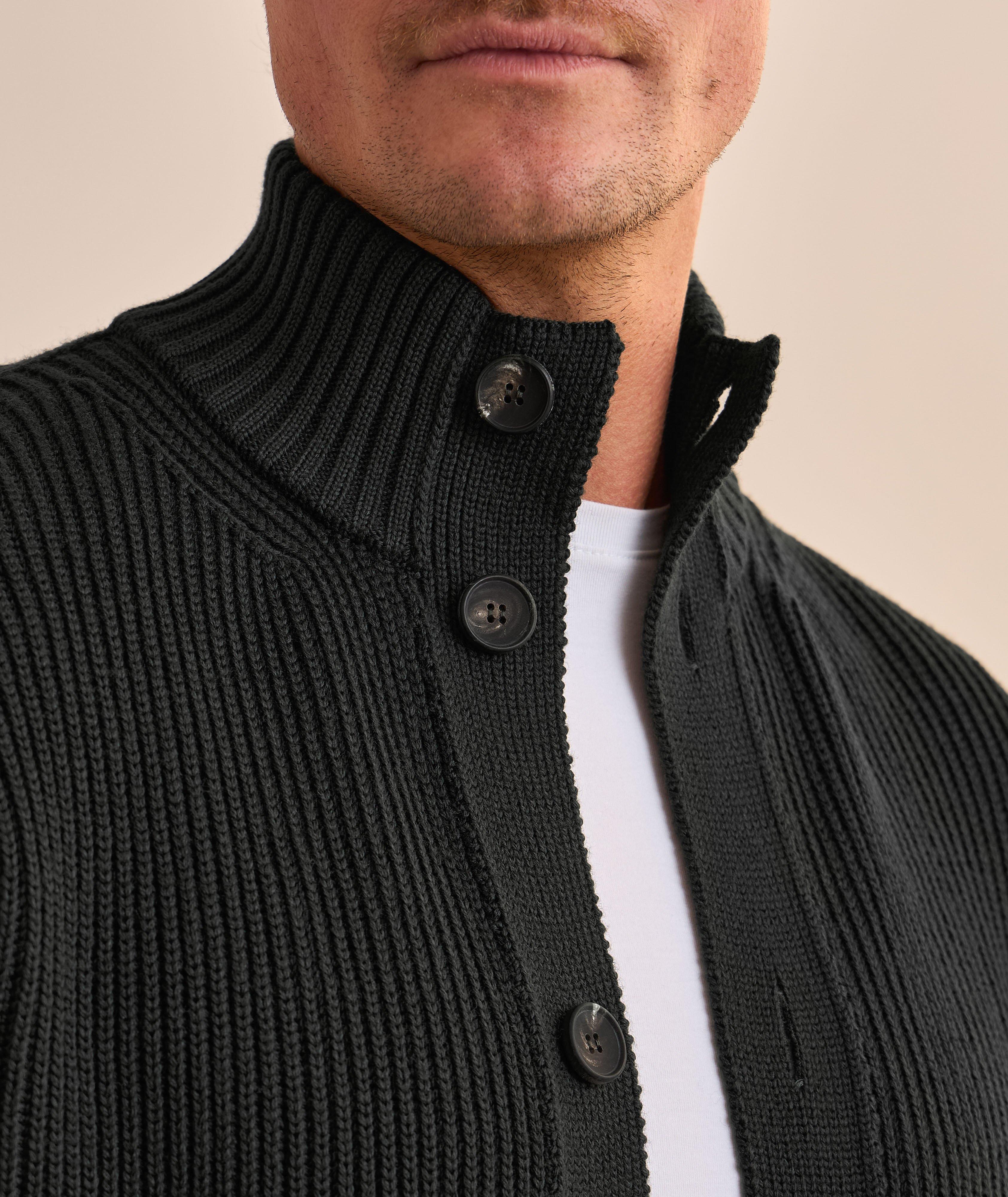 Merino Wool Ribbed Cardigan  image 3