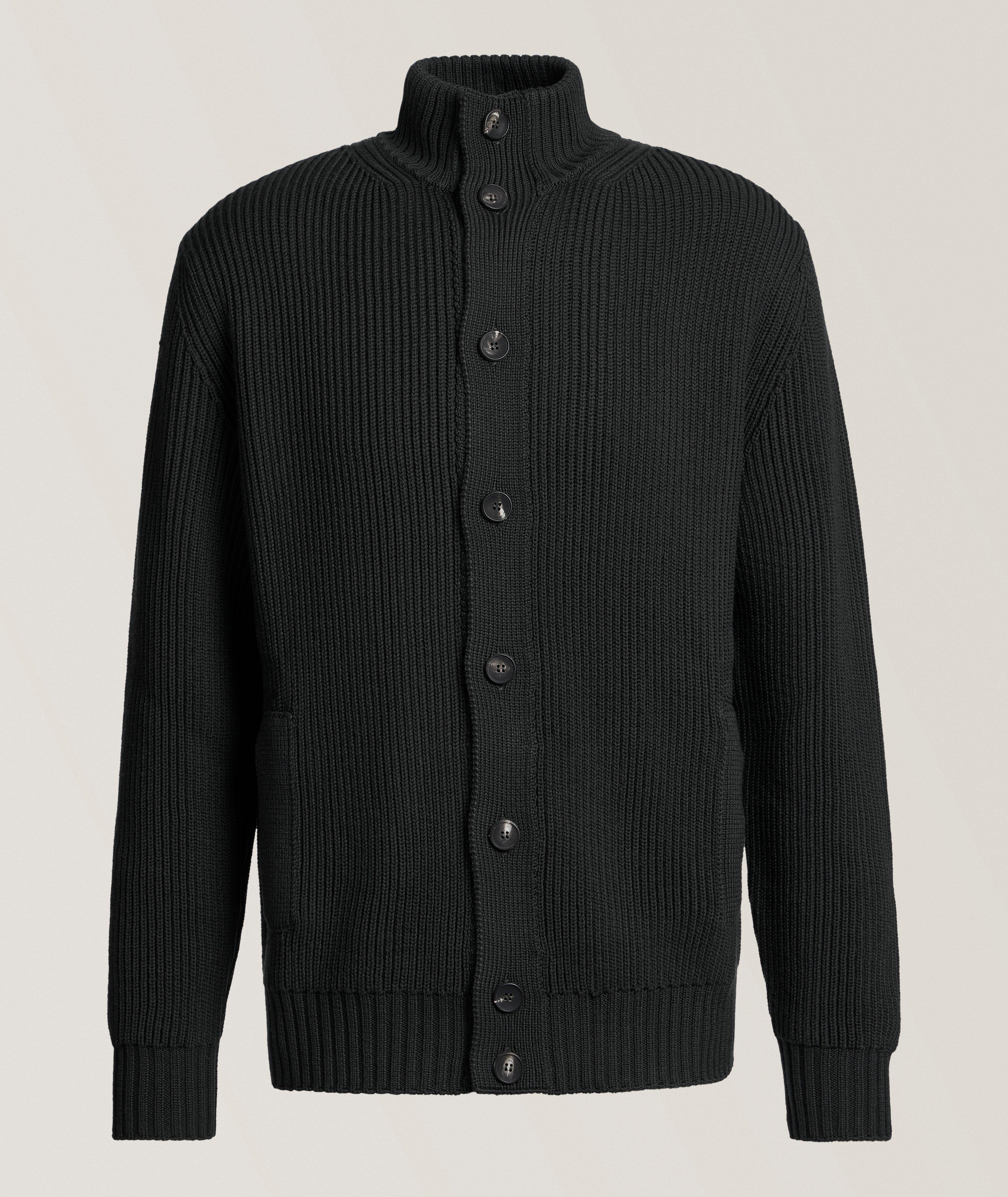 Merino Wool Ribbed Cardigan  image 0
