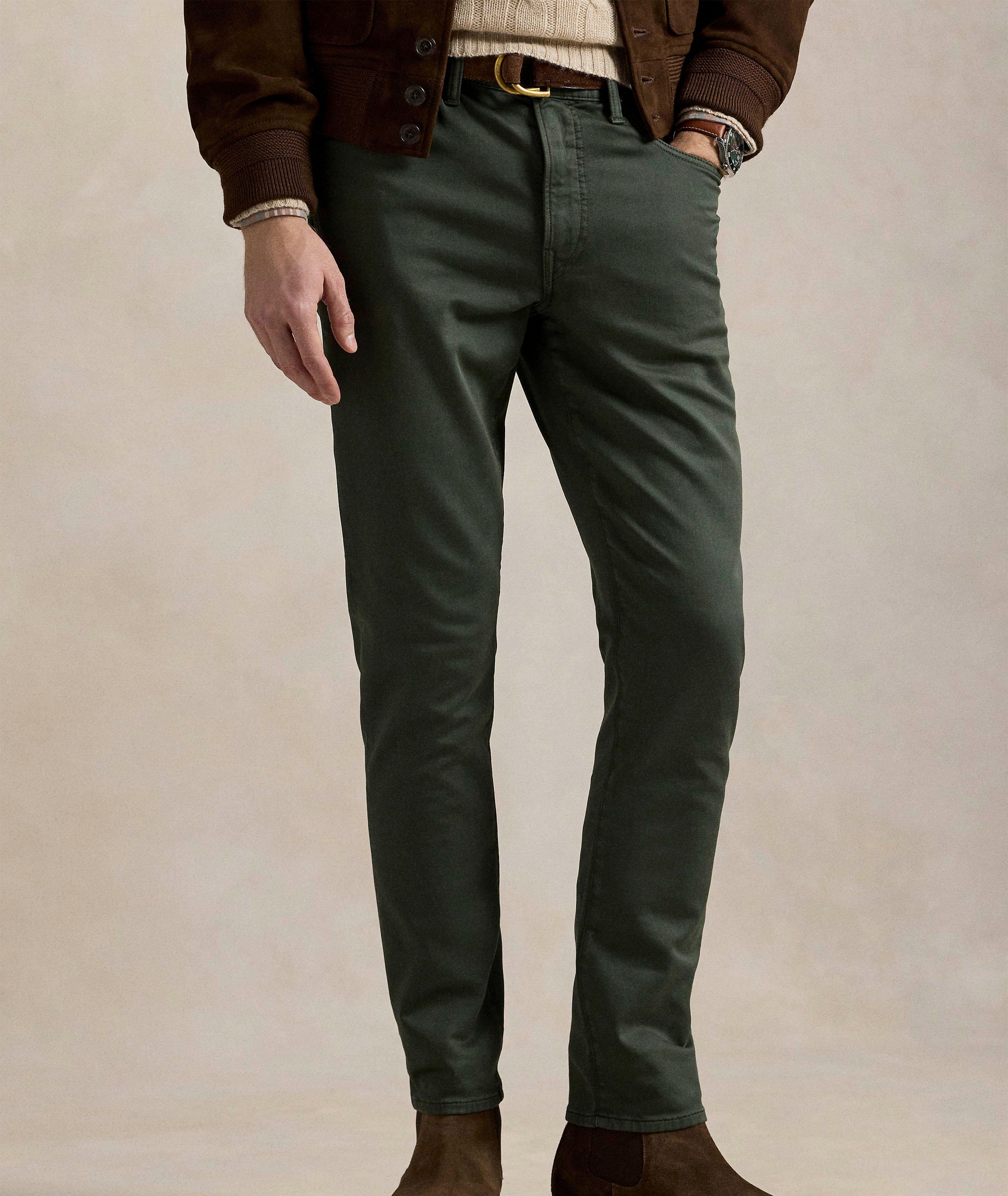 Stretch-Cotton Twill Five-Pocket Pants image 1
