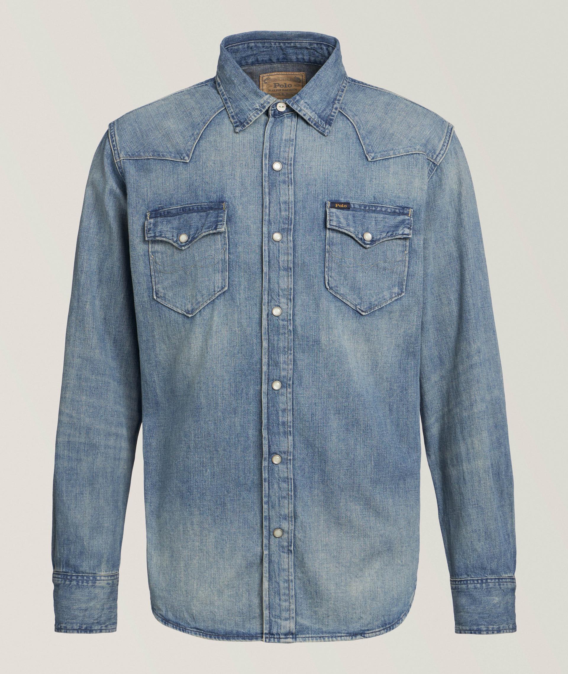 Slub Denim Western Shirt image 0