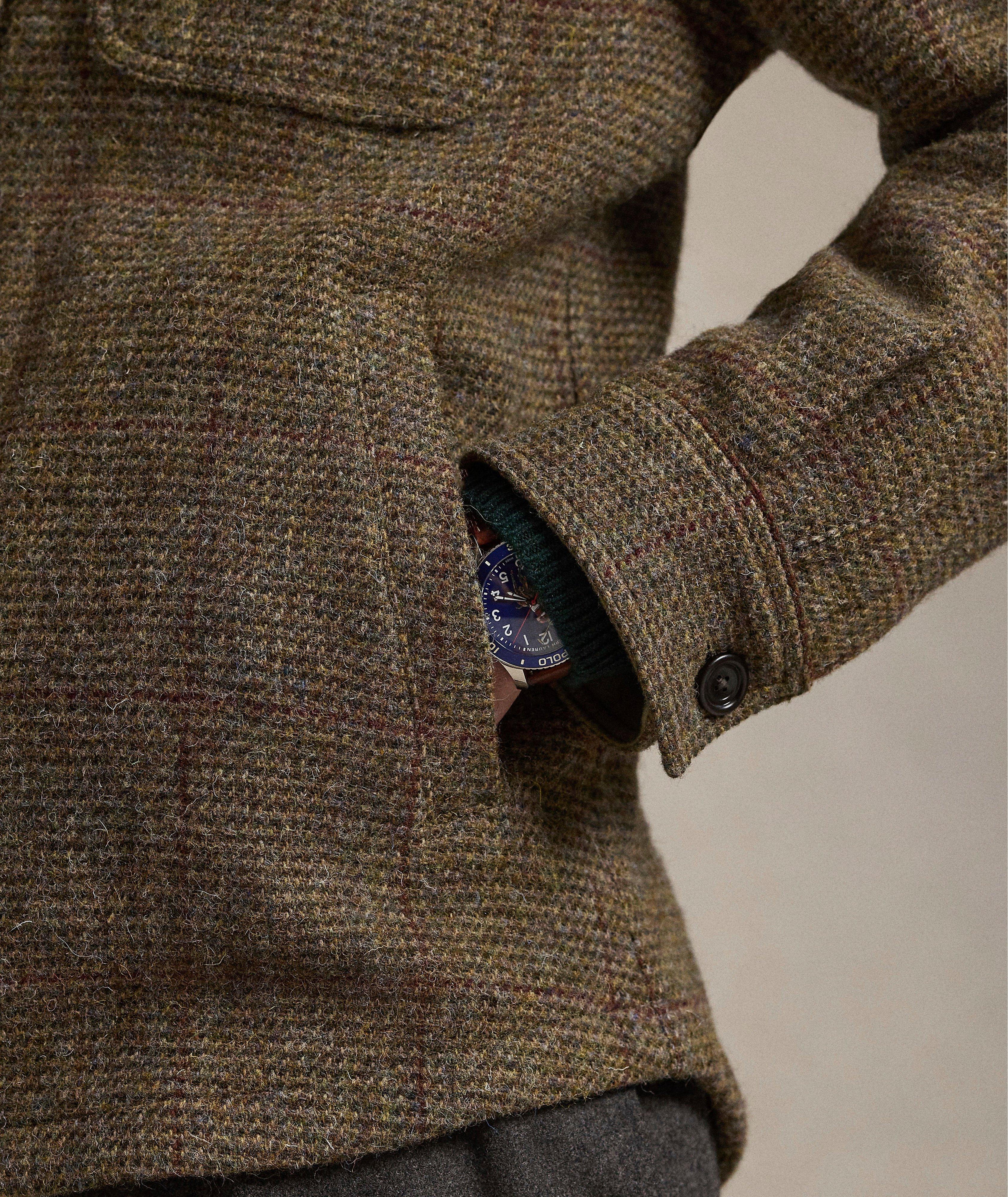 Surchemise en tweed de laine à carreaux image 3