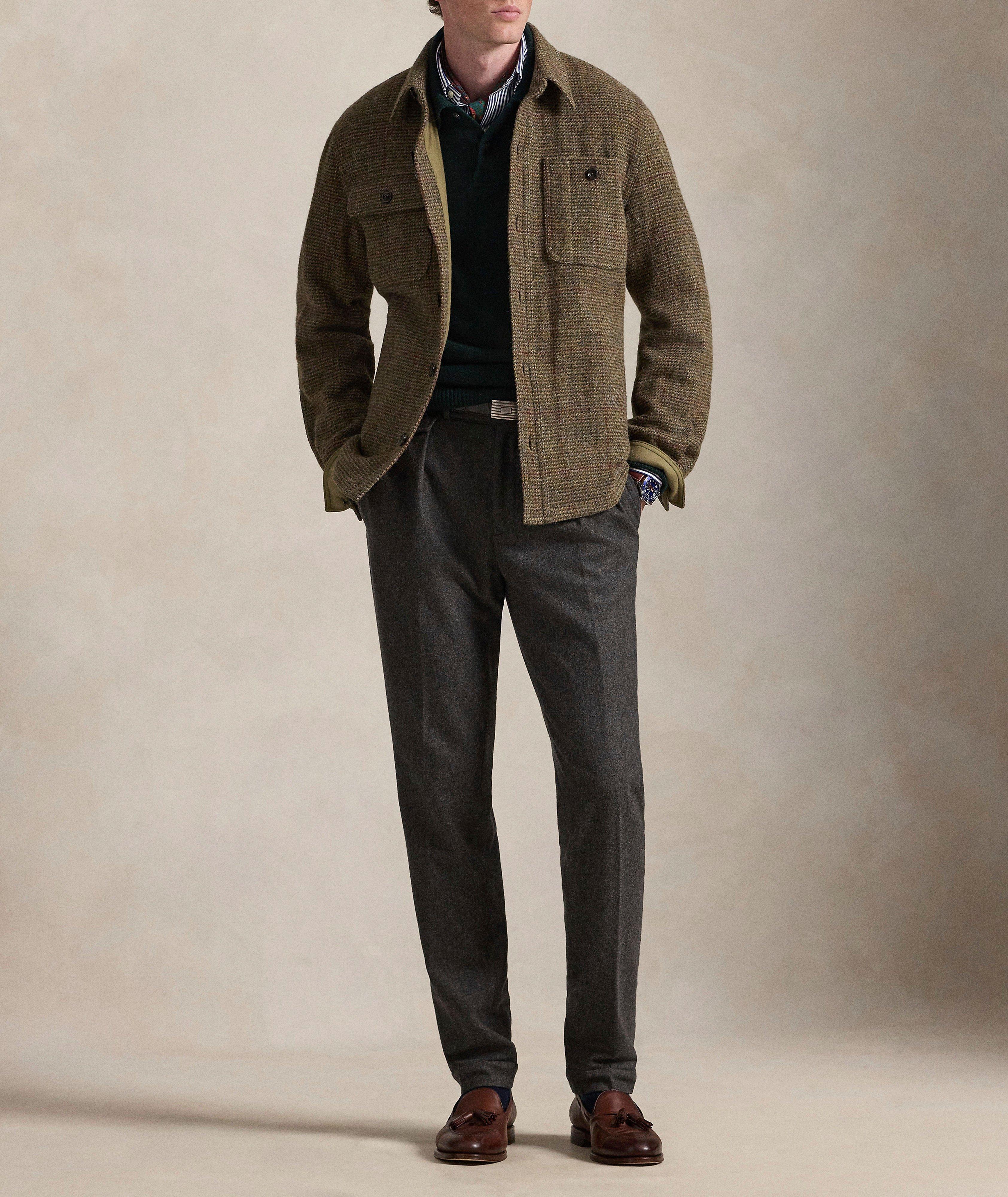 Surchemise en tweed de laine à carreaux image 4