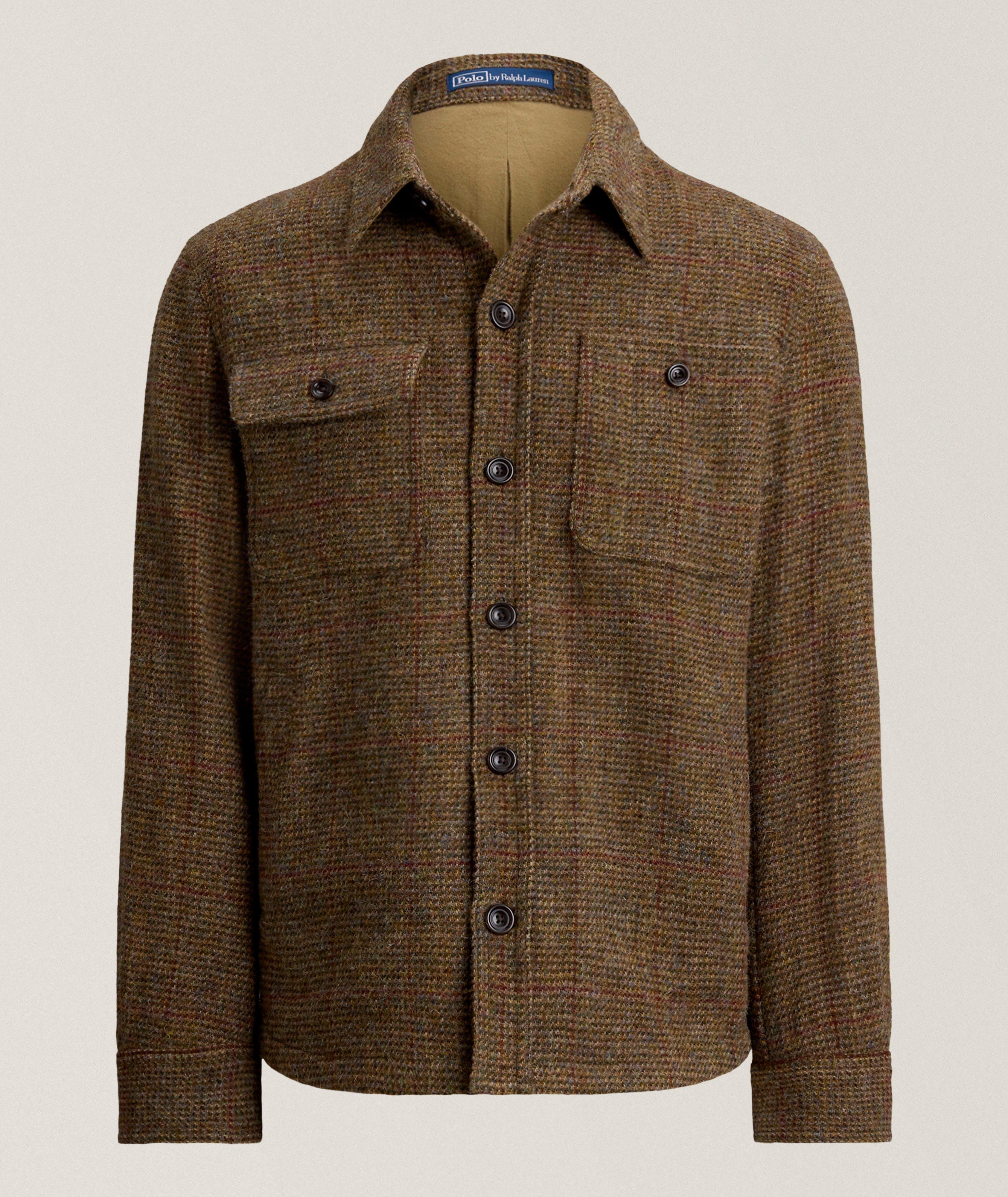 Surchemise en tweed de laine à carreaux image 0