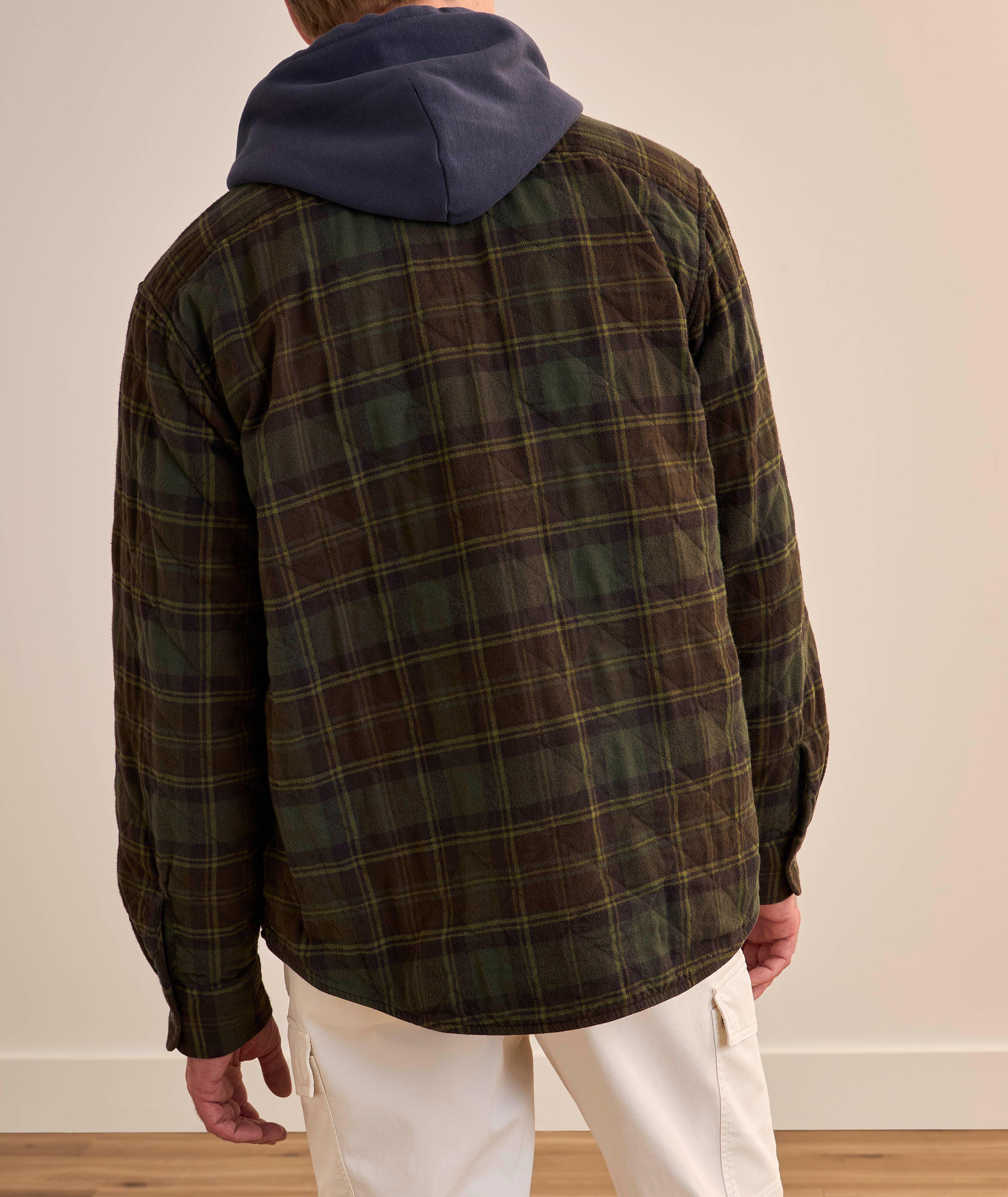 Veste chemise matelassée en coton à carreaux image 2