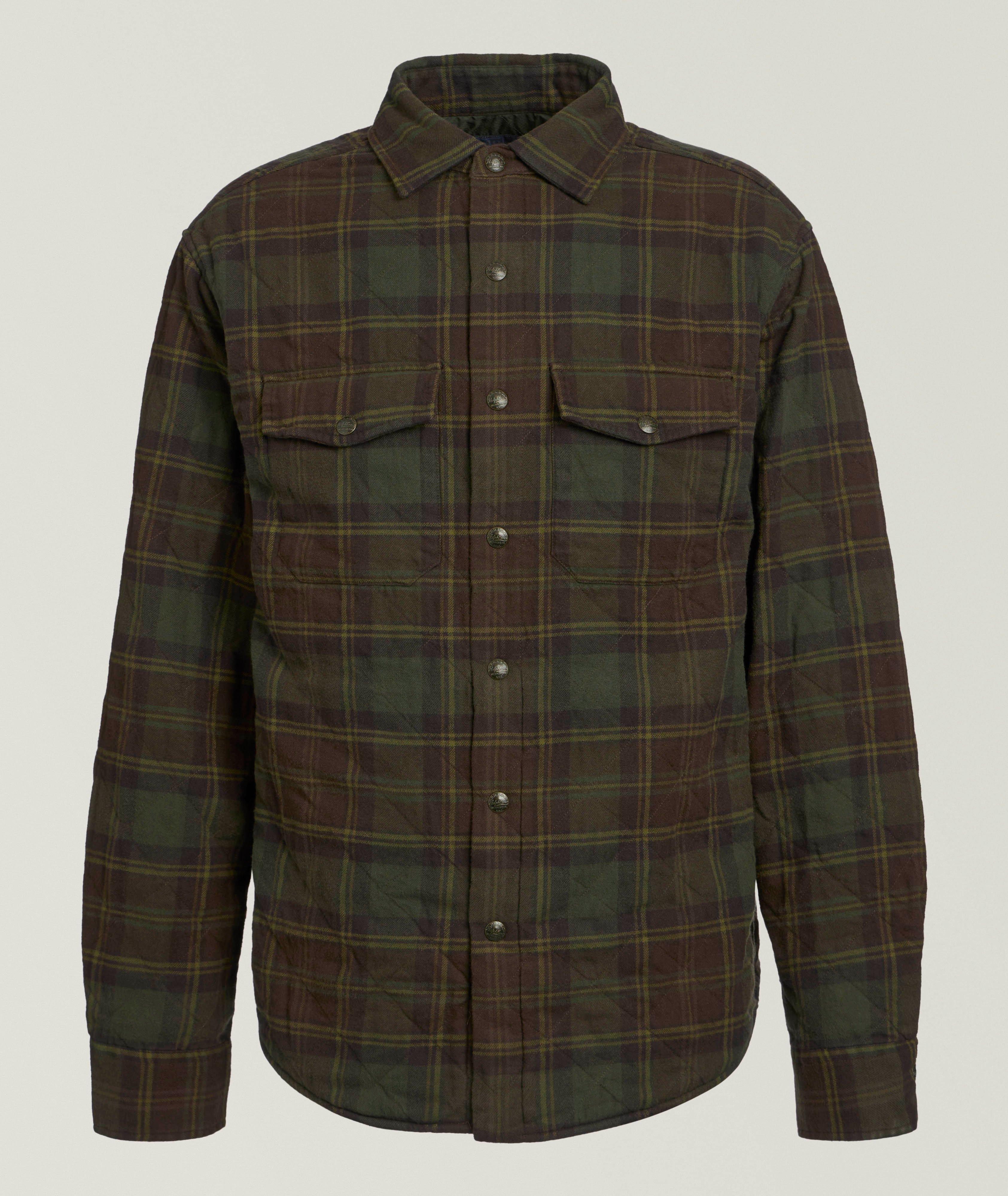 Veste chemise matelassée en coton à carreaux image 0