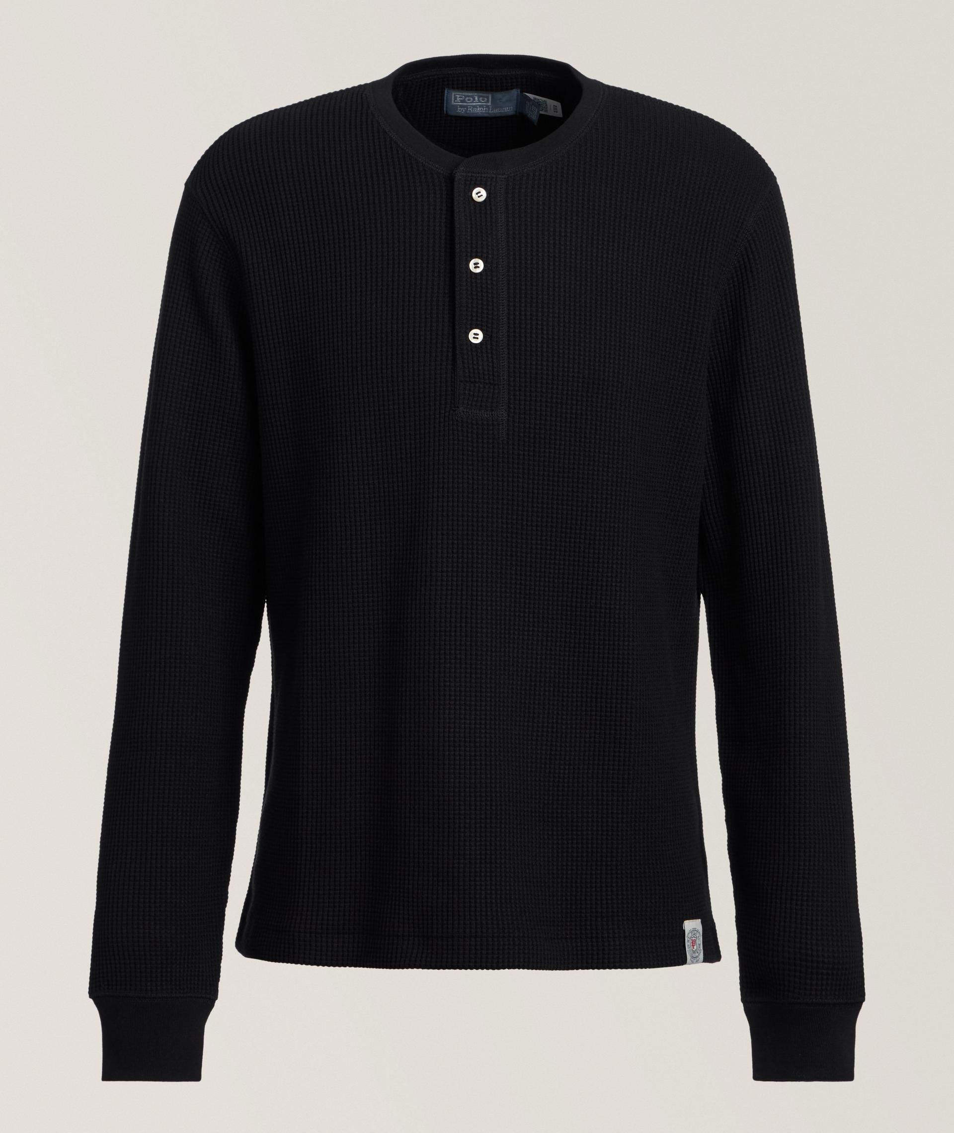 Henley en coton à maille gaufrée image 0