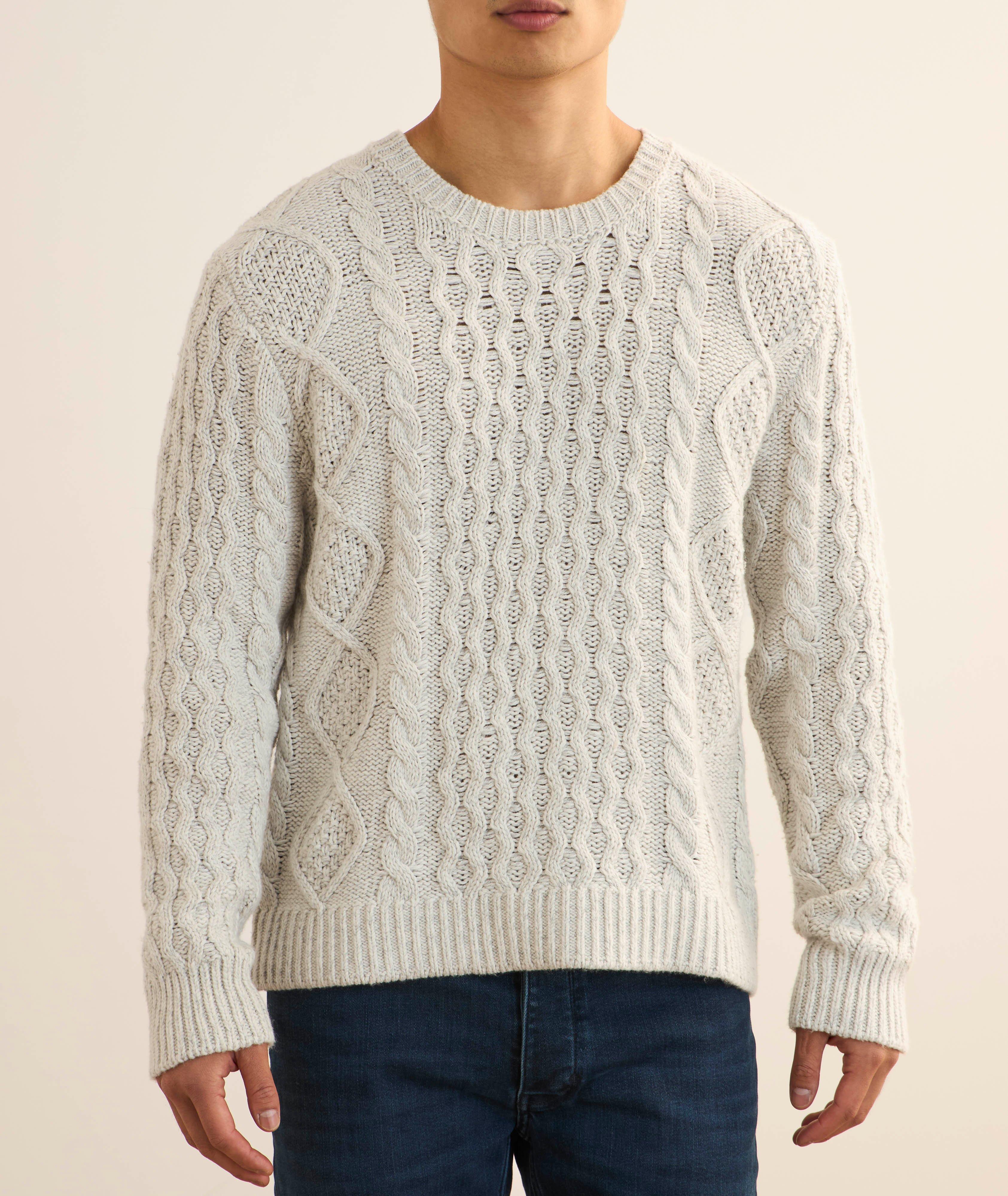 Cable Knit Crewneck Sweater image 1