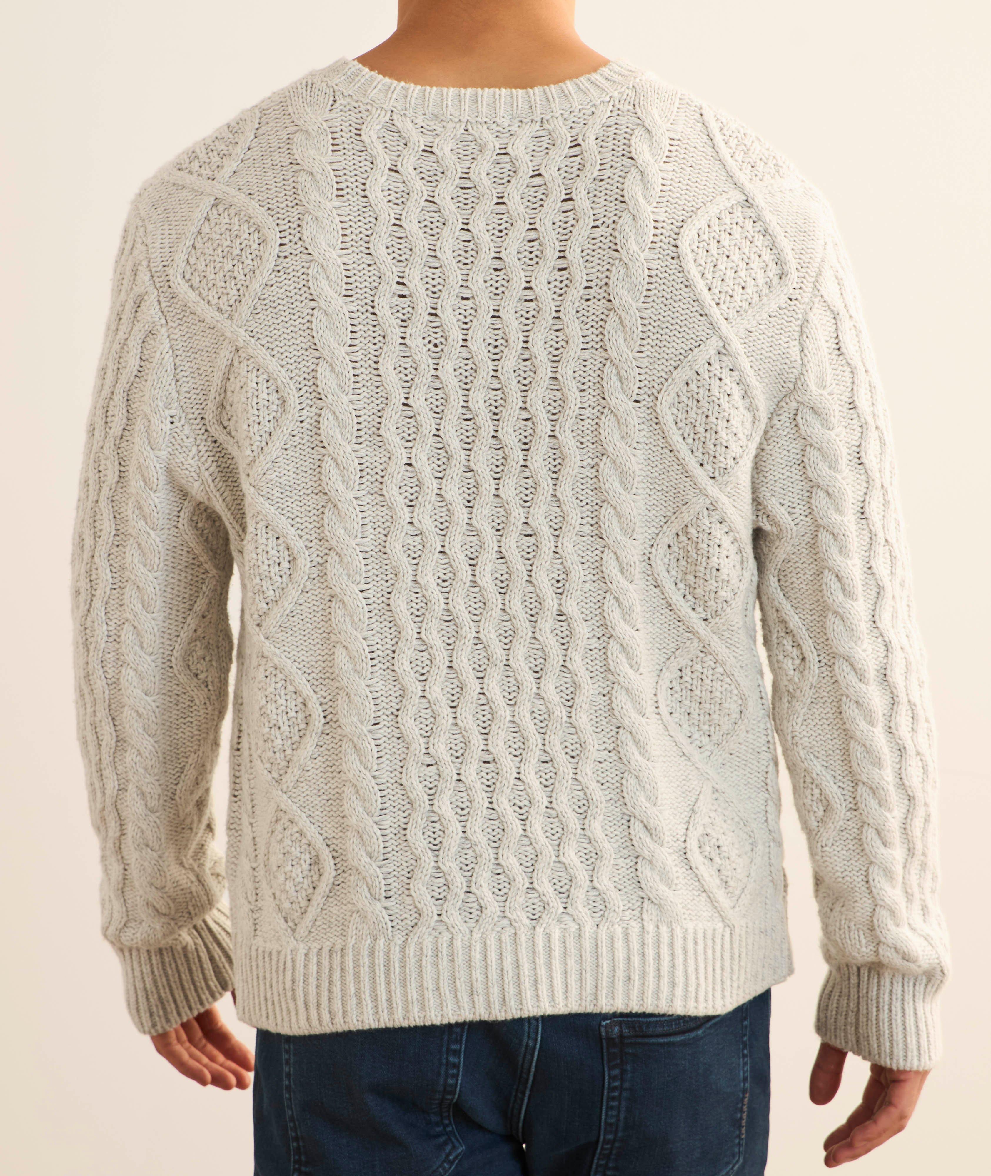 Cable Knit Crewneck Sweater image 2