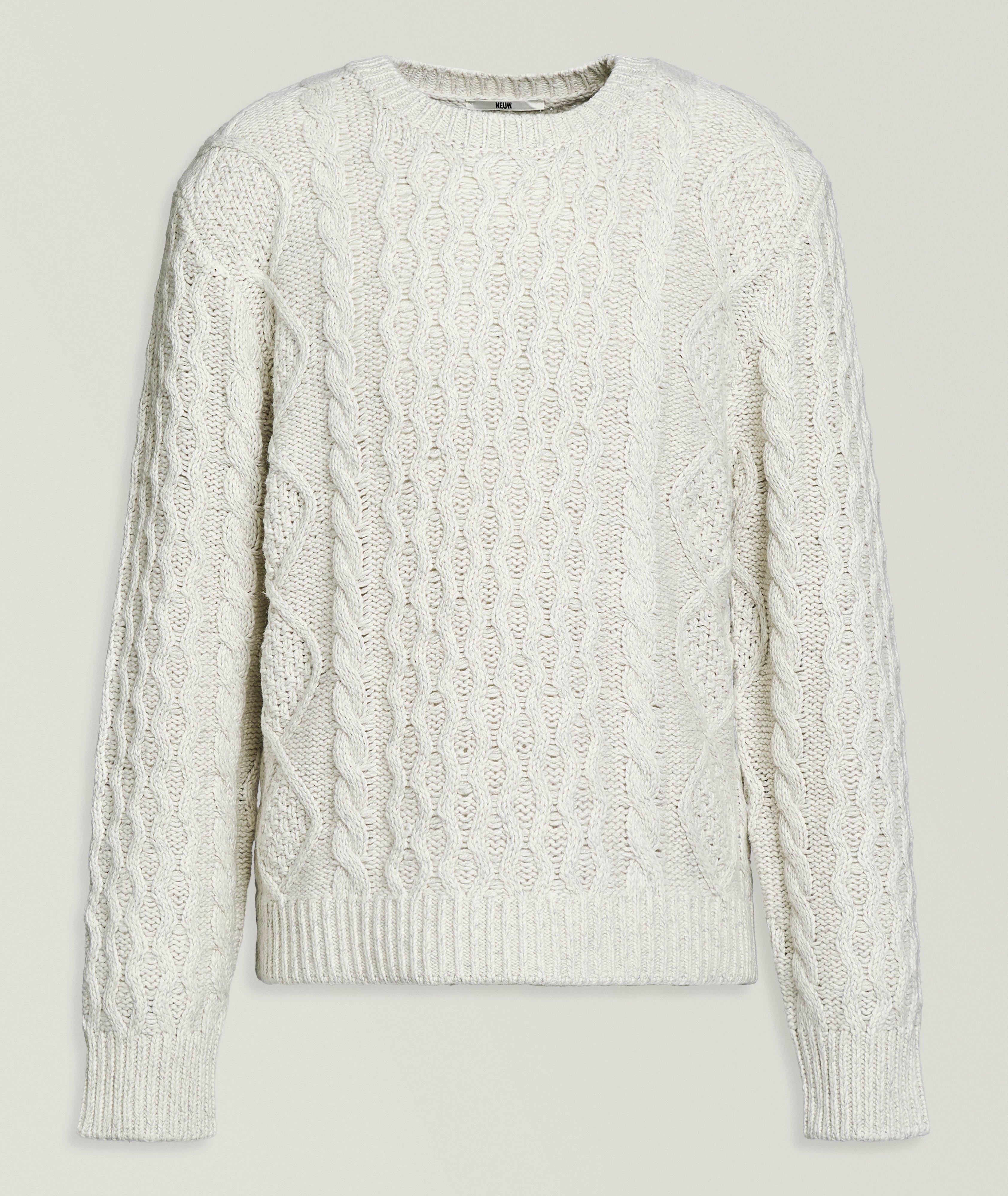 Cable Knit Crewneck Sweater image 0